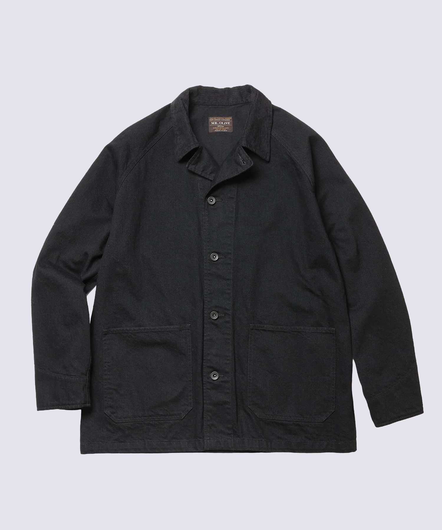 RINSE WASH 12oz CRUNCH DEINIM /5-BUTTON COVERALL MR.OLIVE