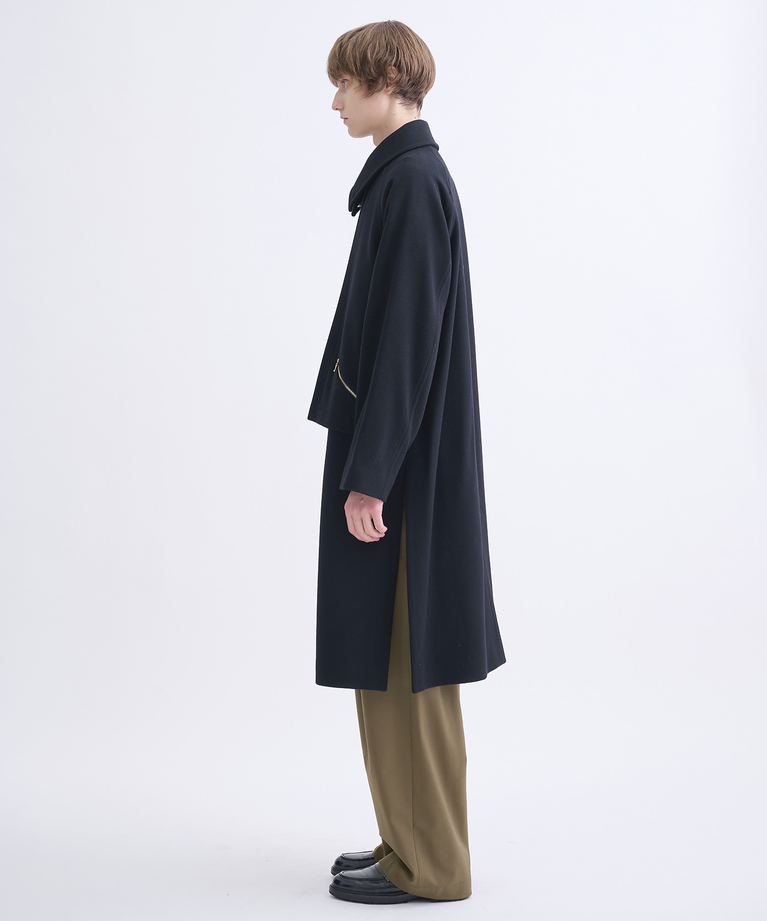 別注 Soutien Collar Tie Locken coat CULLNI