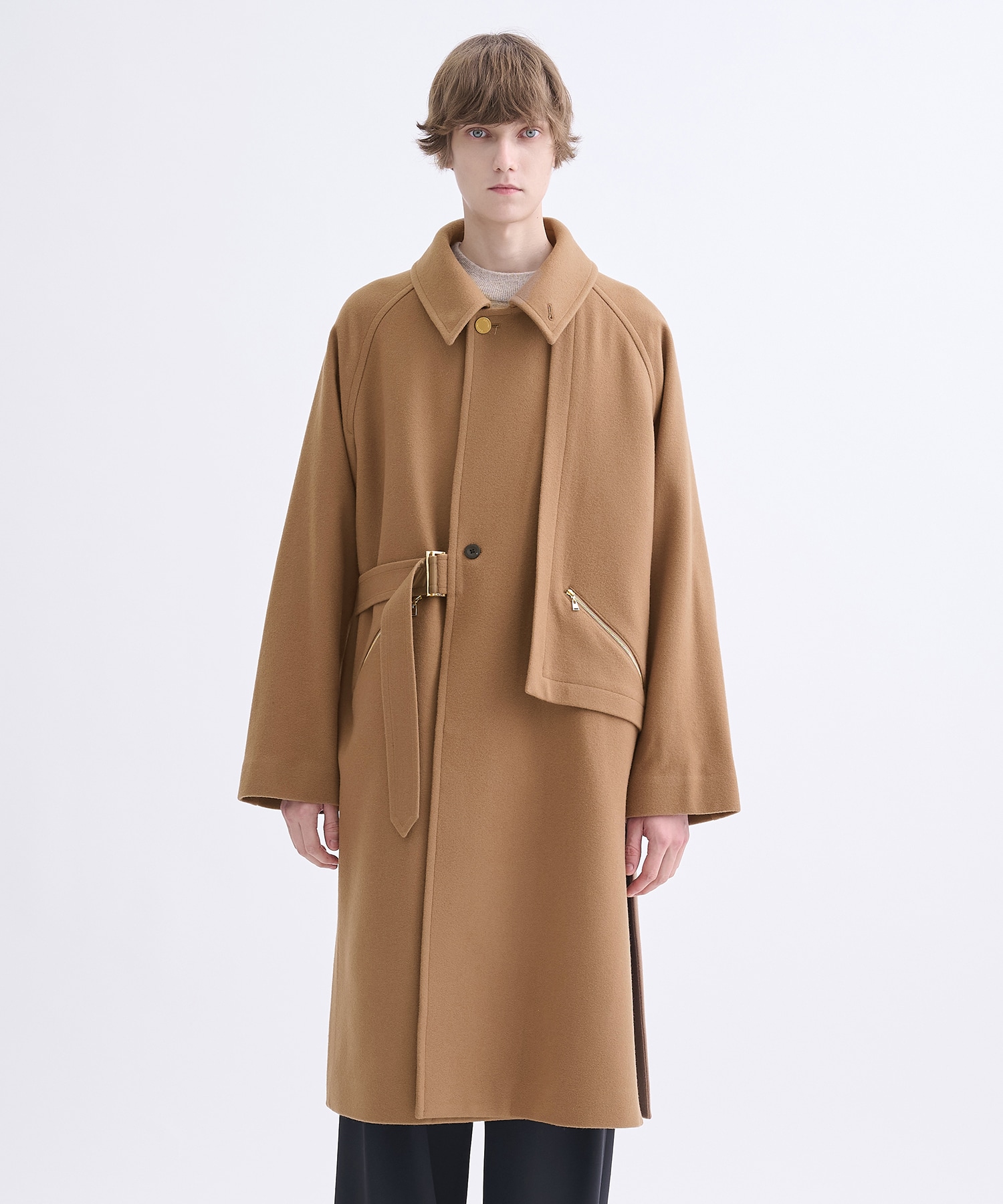 別注 Soutien Collar Tie Locken coat CULLNI