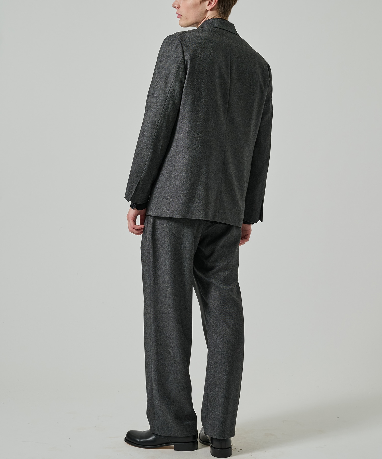 Faux Denim Slant Belt Tailored Jacket CULLNI