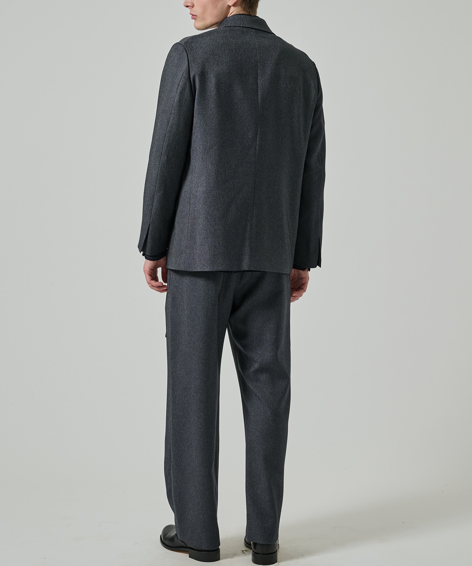 Faux Denim Slant Belt Tailored Jacket CULLNI