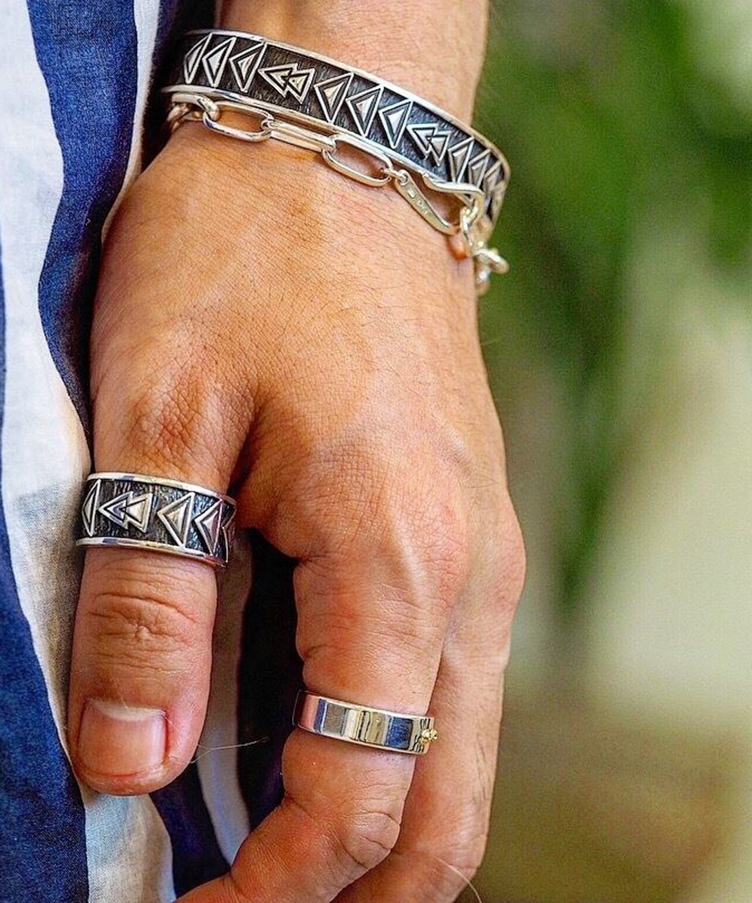 R-19 トライアングル　アップリケリング WAKAN SILVER SMITH