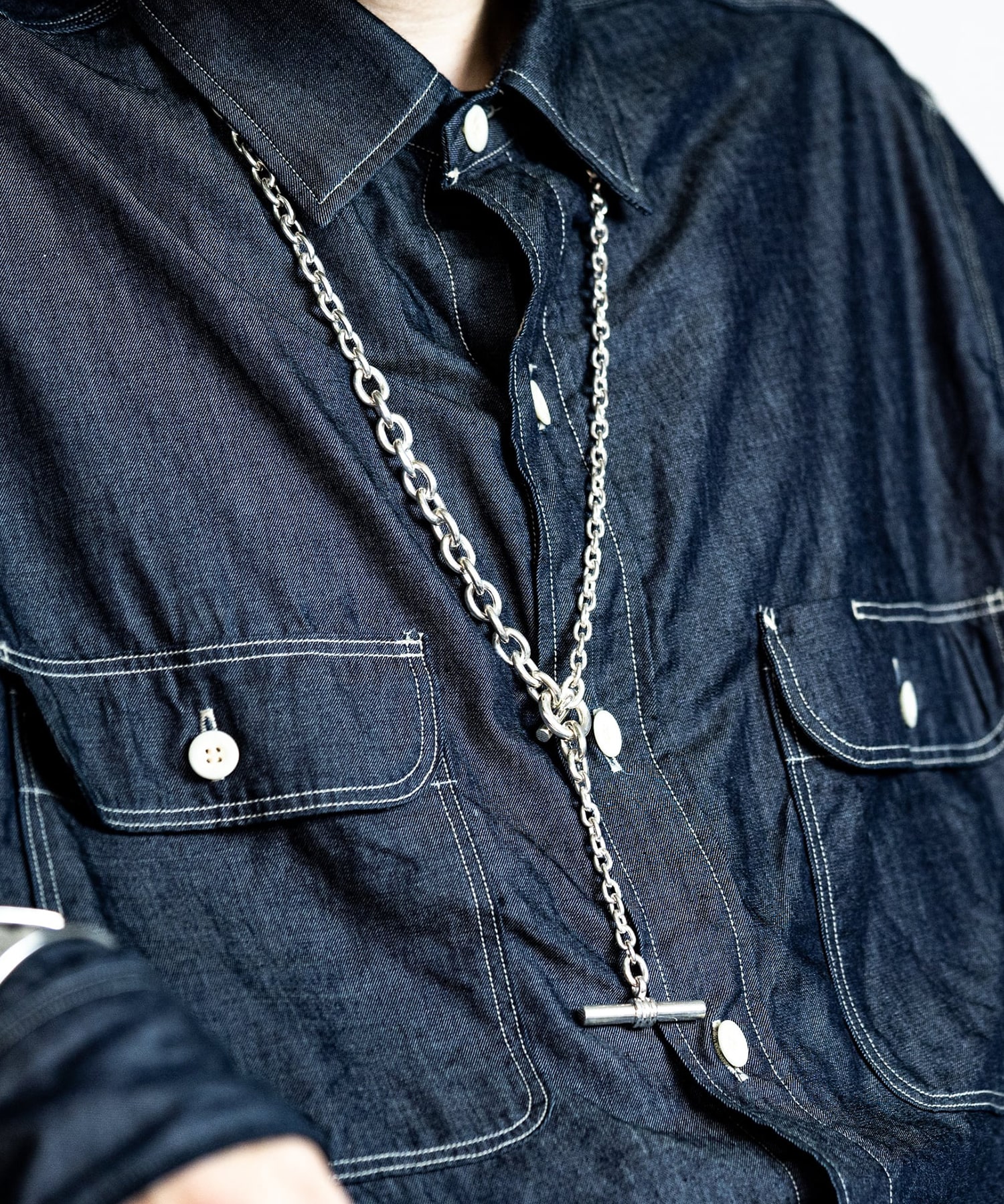 C-030 　Hang down necklace gradually WAKAN SILVER SMITH