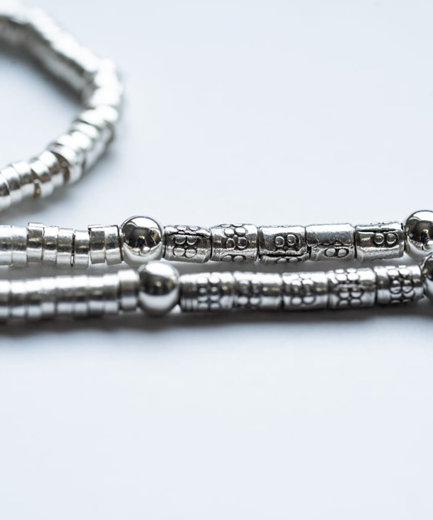 C-041 Horse shoe handmade beads necklace(65cm) WAKAN SILVER SMITH