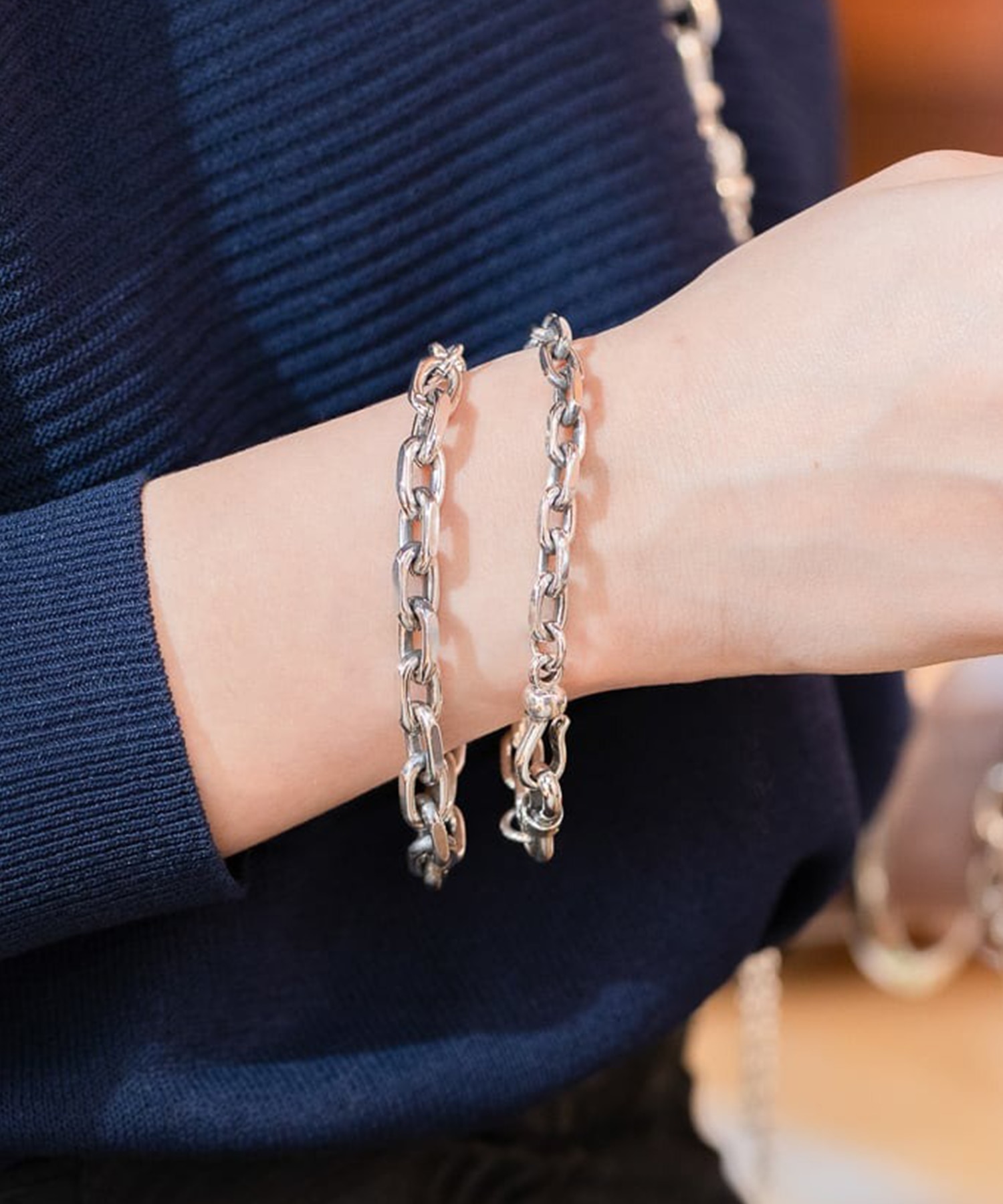 BN-064 Mebiusu hook bracelet (M) WAKAN SILVER SMITH