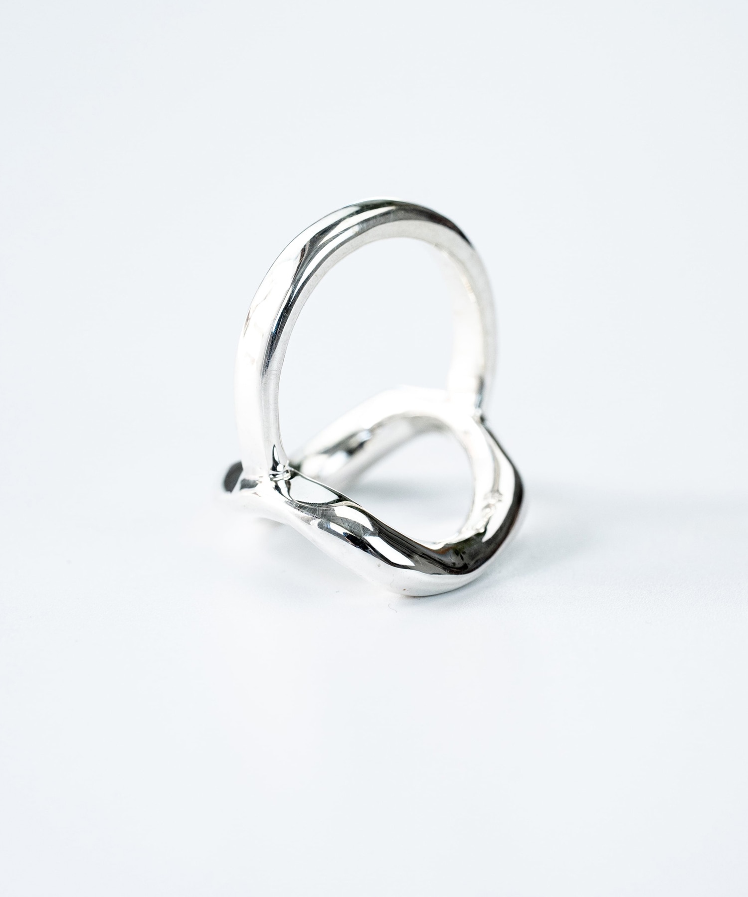 R-062 See through curve ring L WAKAN SILVER SMITH