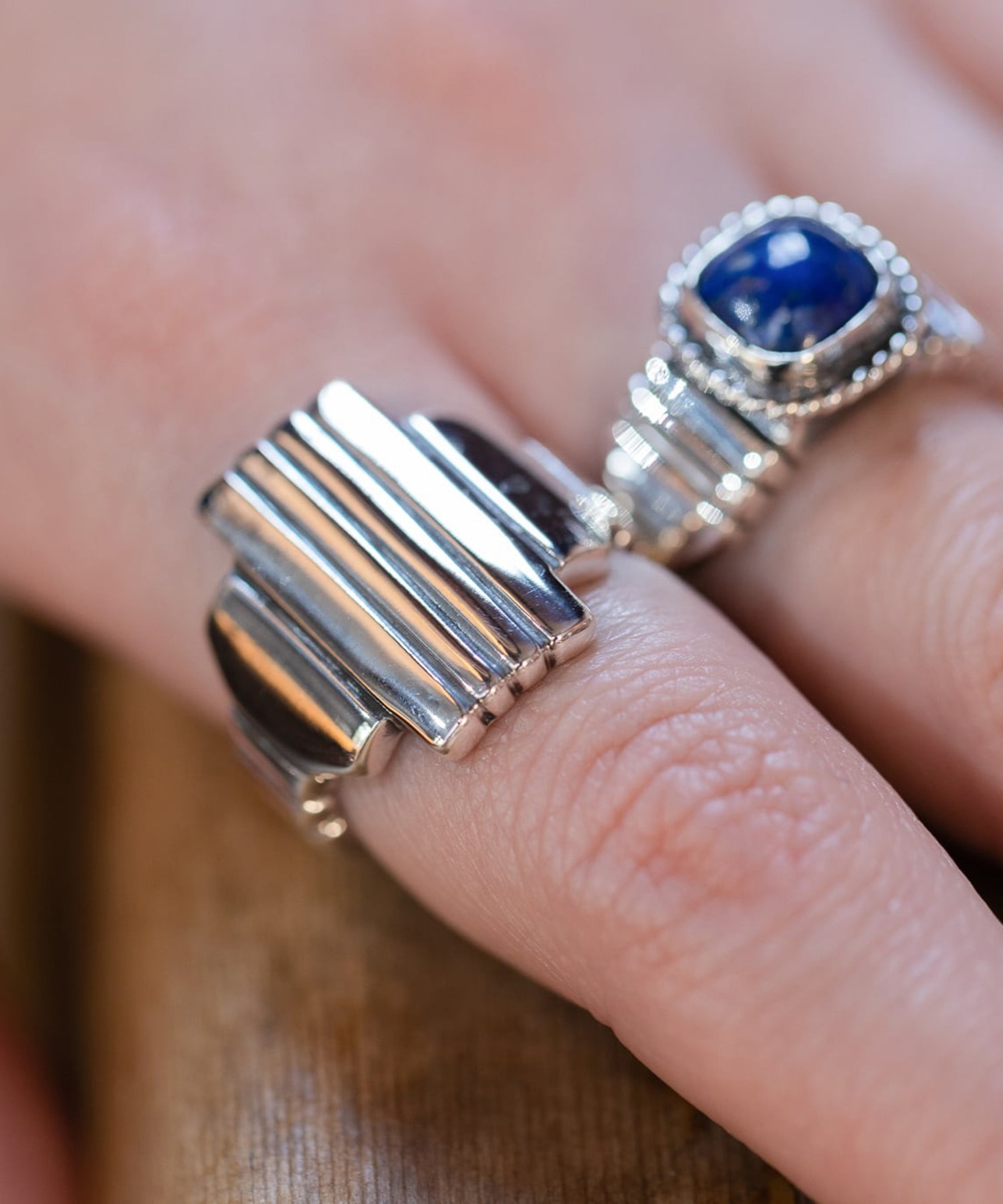 R-071 Brick ring【Rectangle】 WAKAN SILVER SMITH