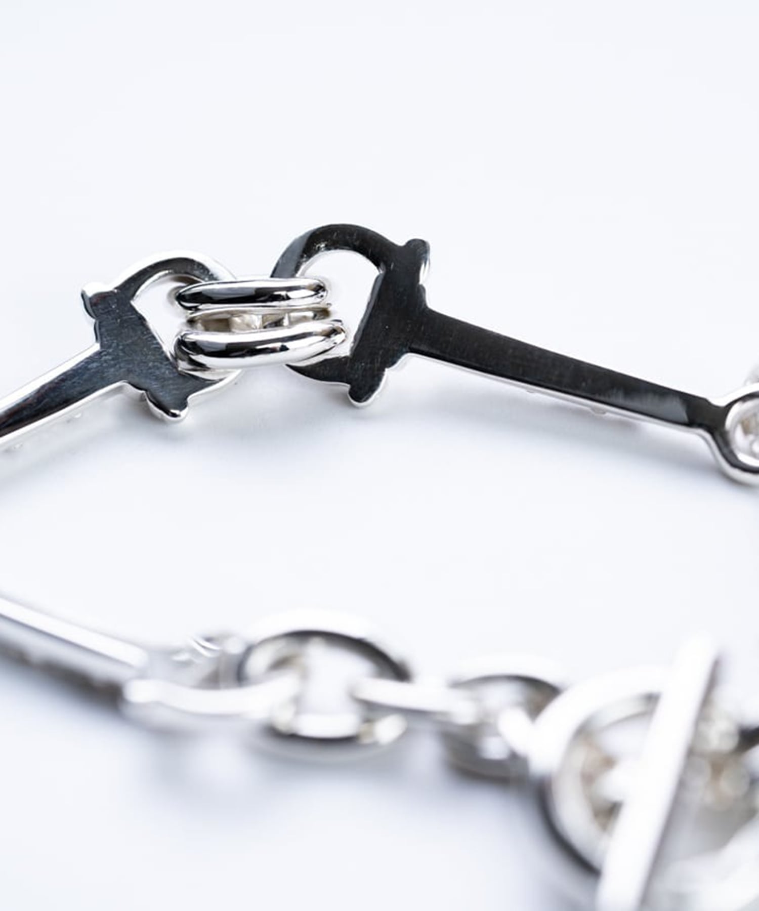 BN-083 Horse bit bracelet (elongated) WAKAN SILVER SMITH