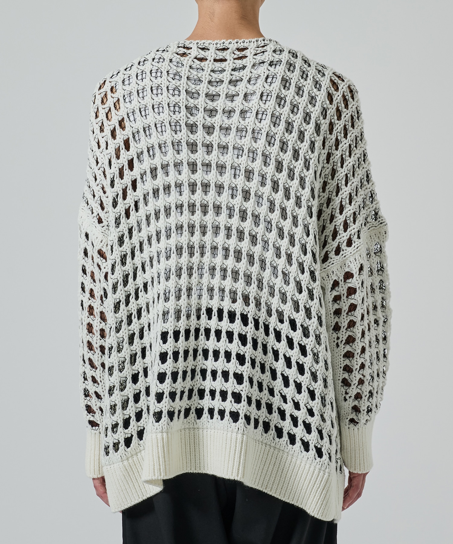 メッシュアシンメトリーニット sulvam