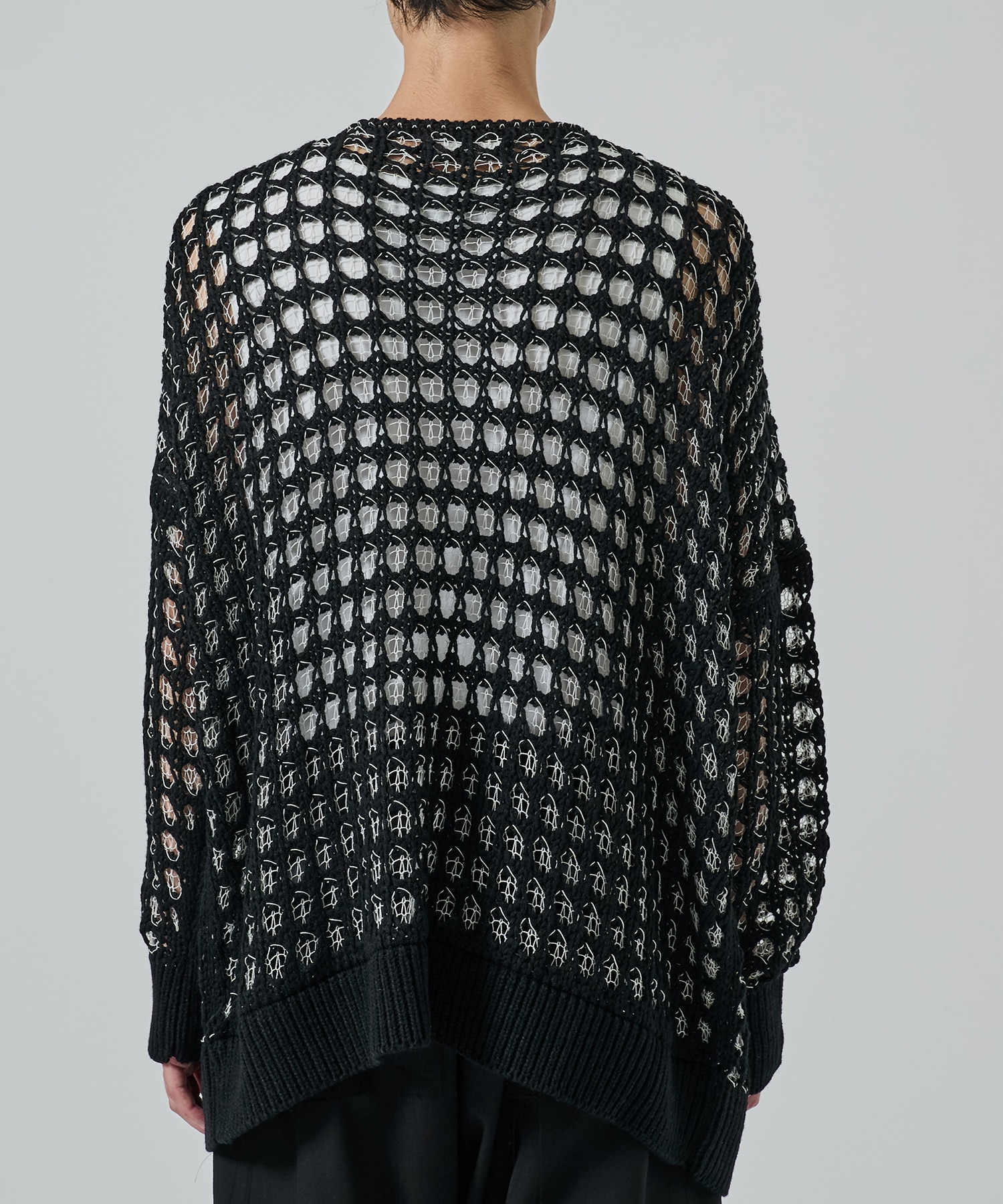 メッシュアシンメトリーニット sulvam