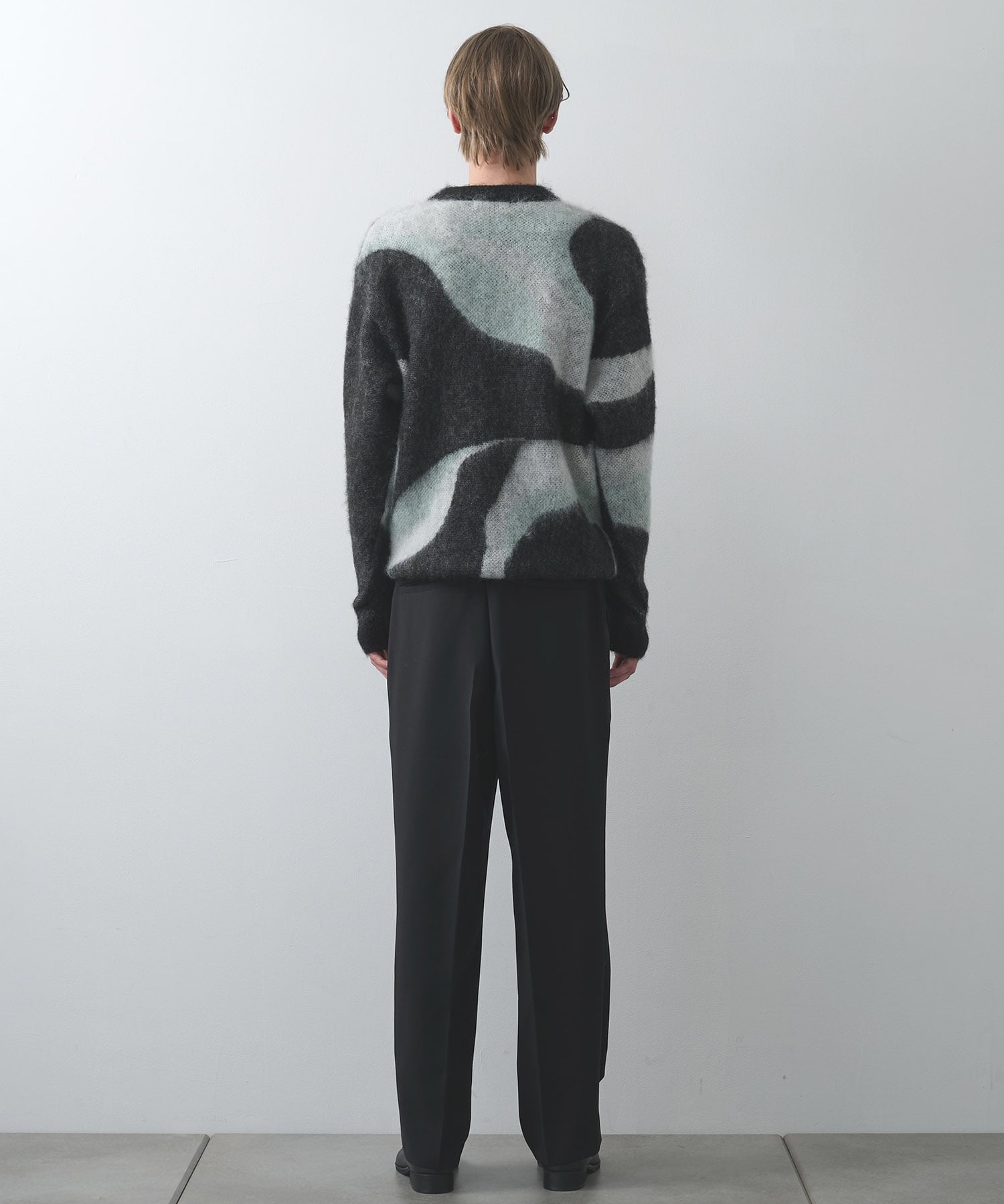 別注 Mohair Jacquard Crew Neck Knit WRAPINKNOT