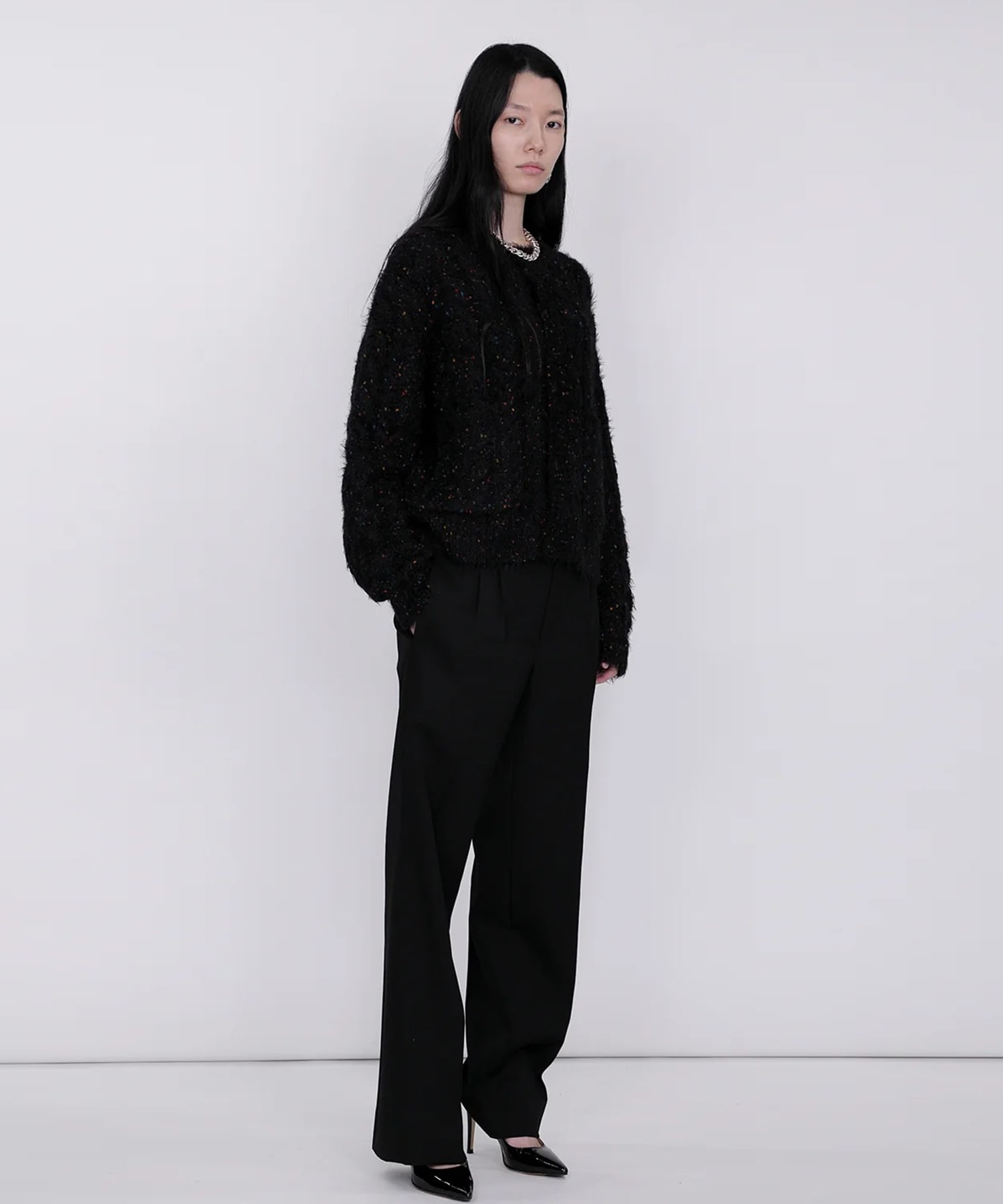 Color Nep Mole Knit Cardigan th products