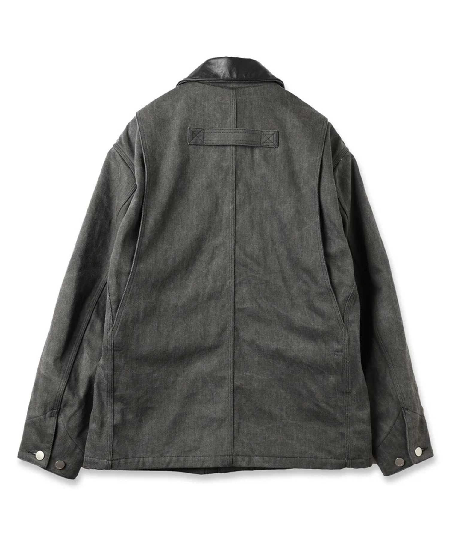 LEATHER COLLAR FADE COVERALL JieDa