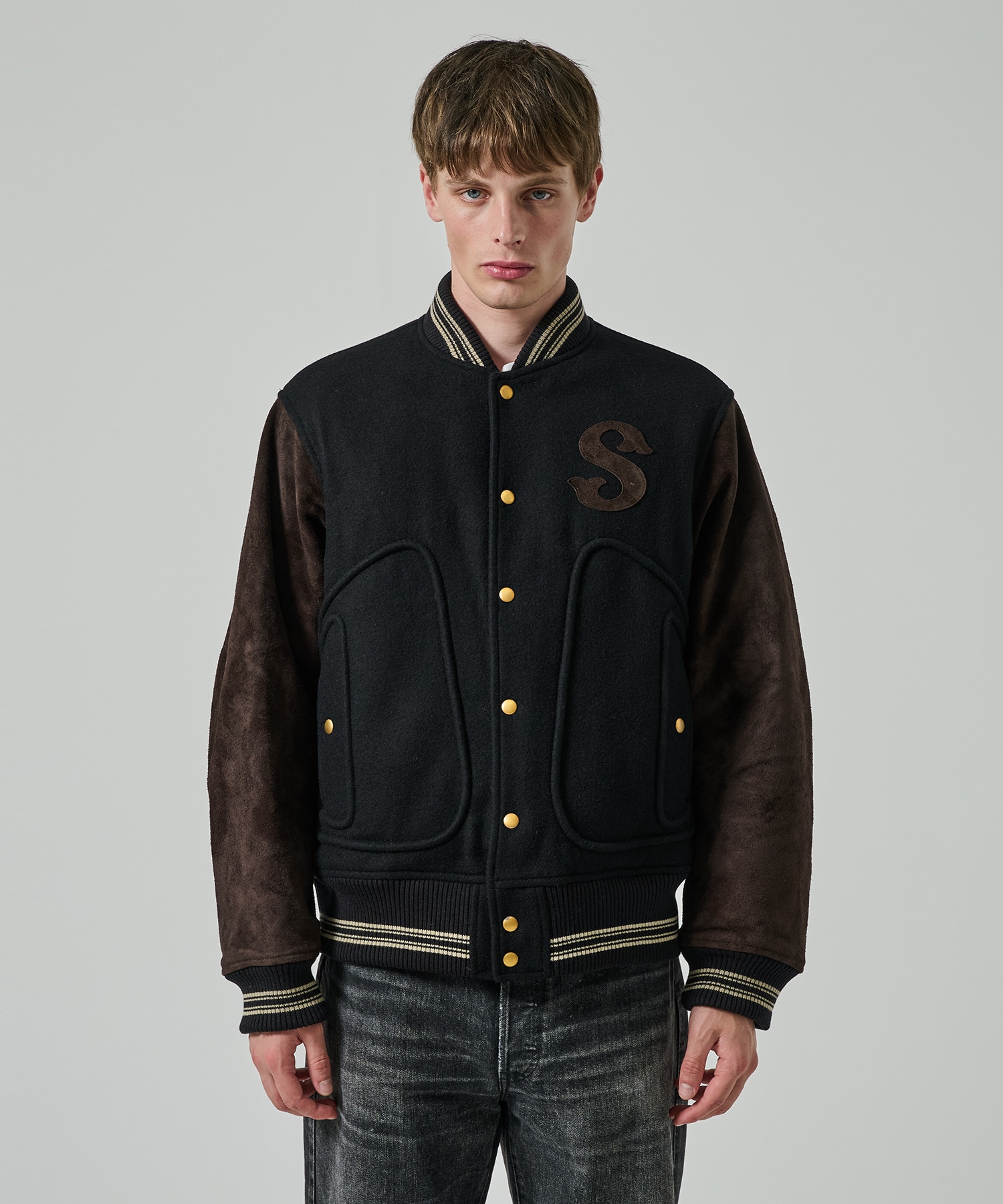 LEATHER STUDIUM JACKET SUGARHILL