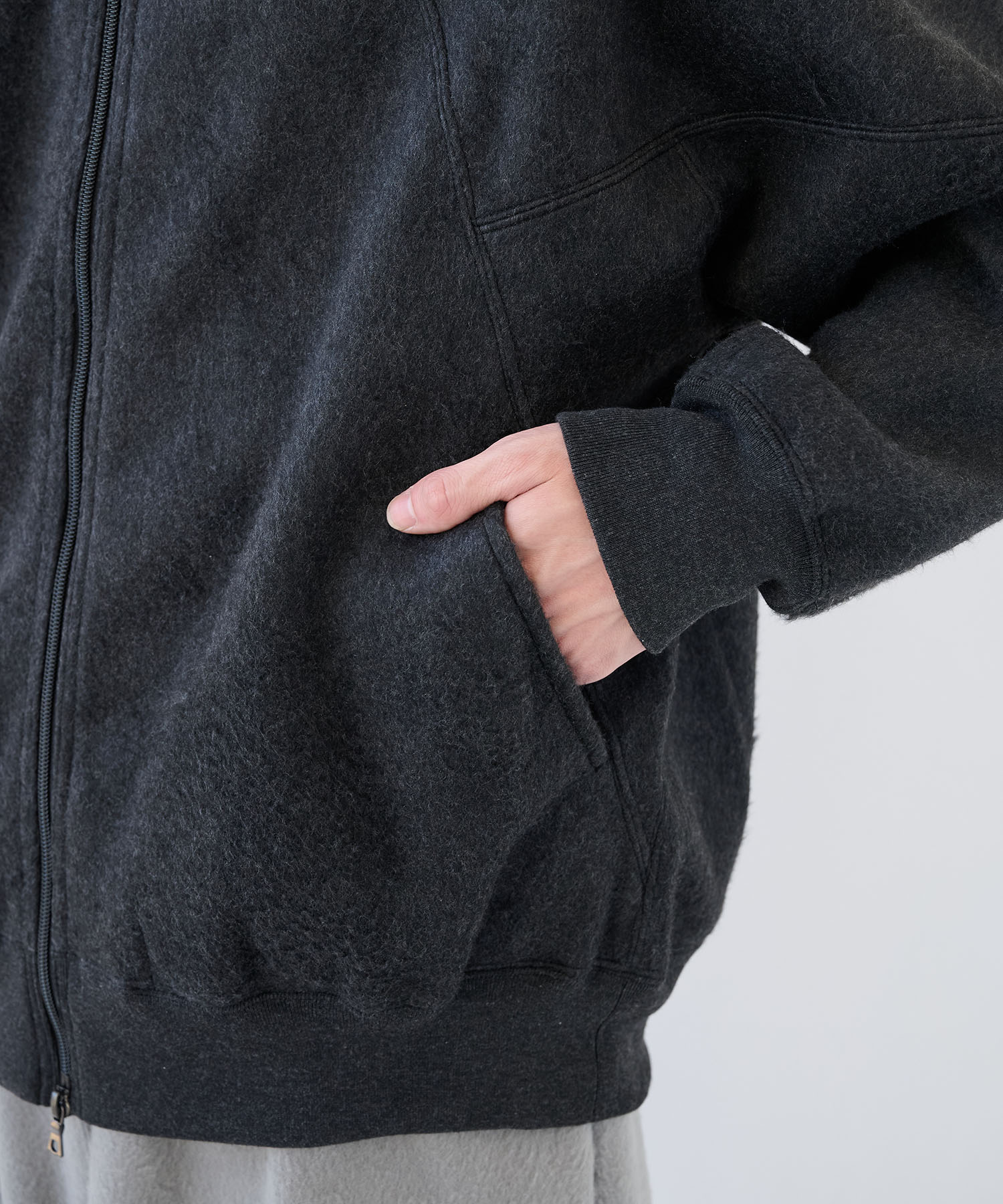 Pe/Silk Fleece Track Jacket blurhms
