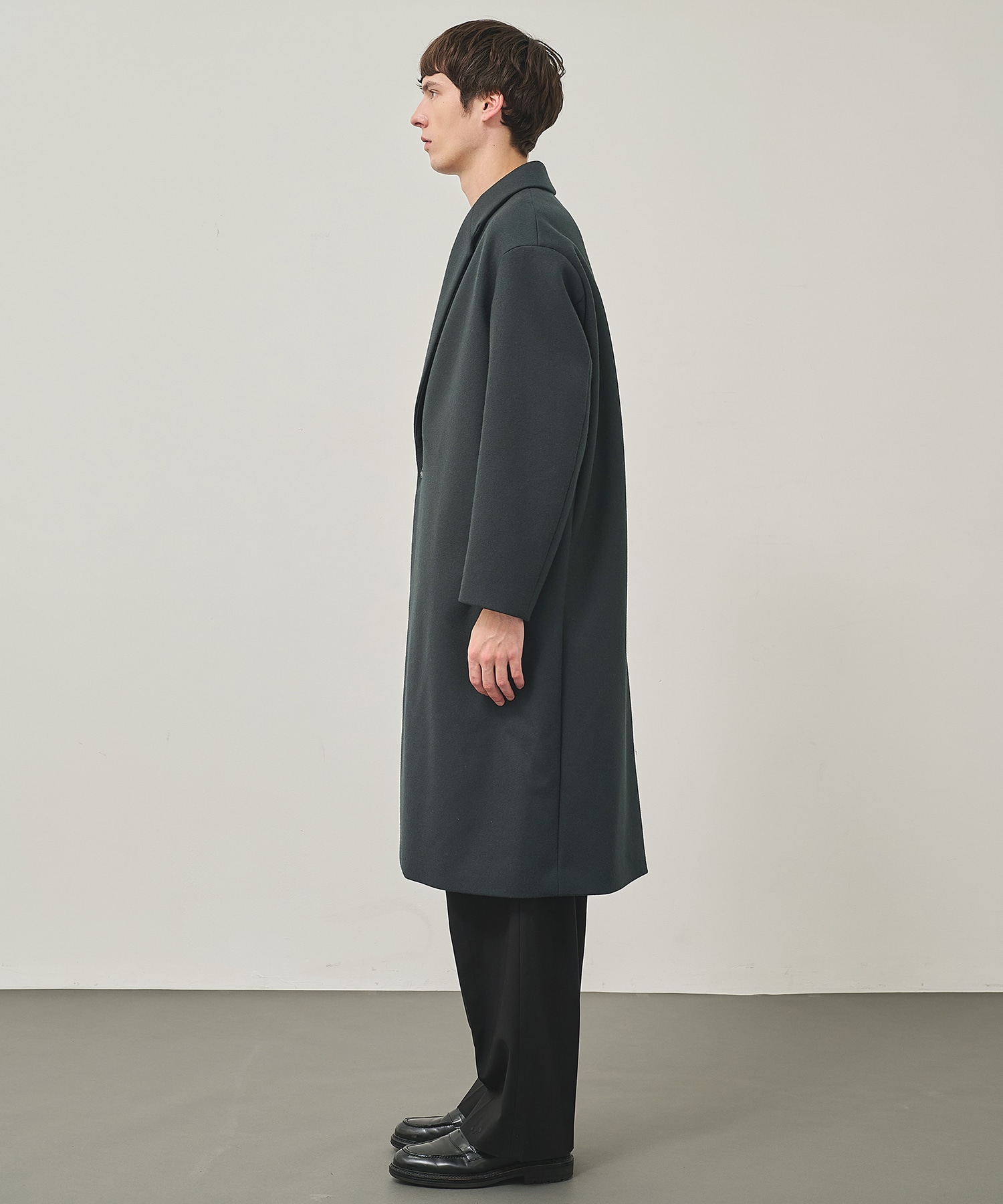 Super140 Wool Melton Over Chester Coat STUDIOUS