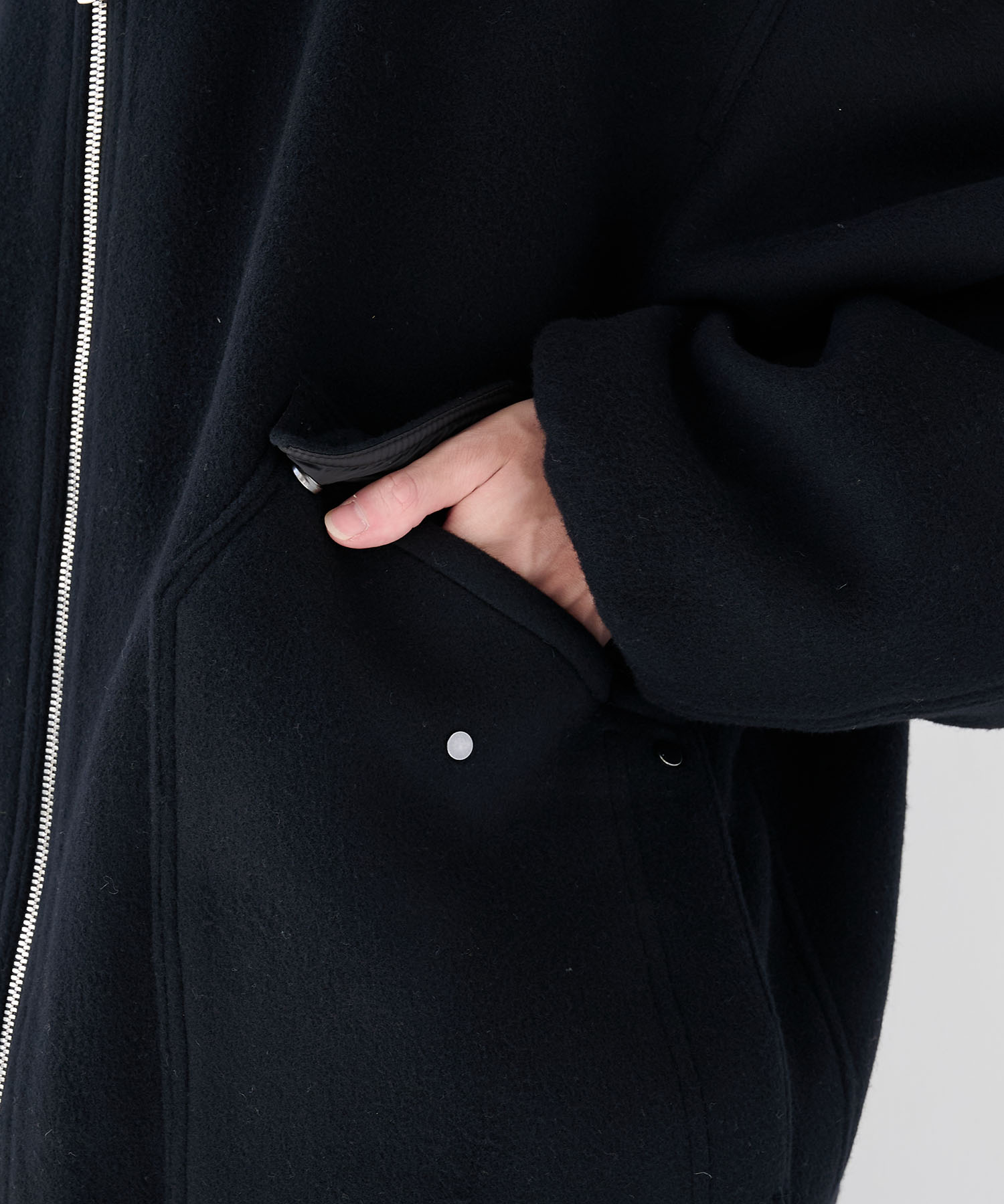 WOOL ZIP FLIGHT JACKET is-ness