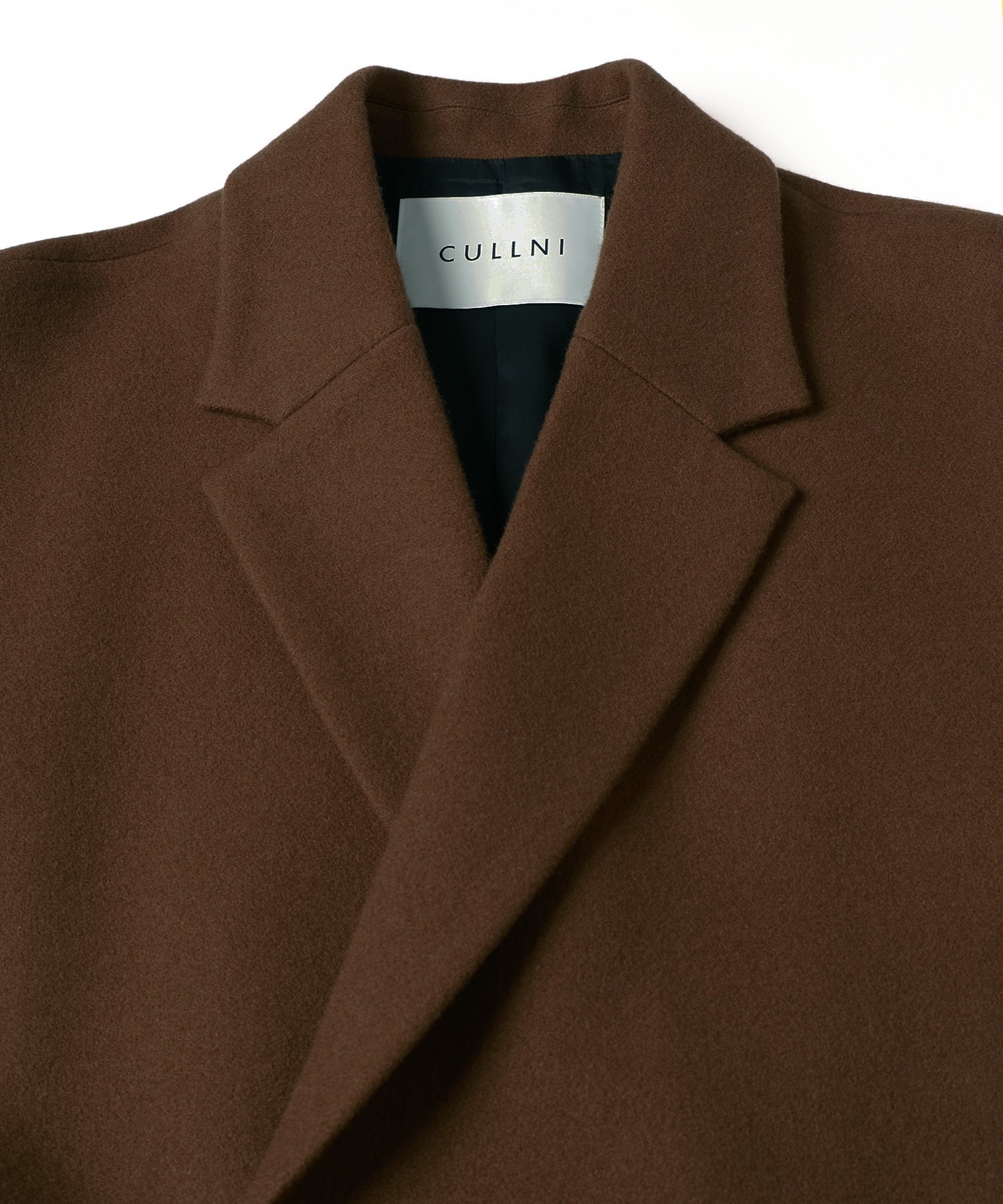 Lamb Wool Melton Tie Locken Long Chester Coat CULLNI