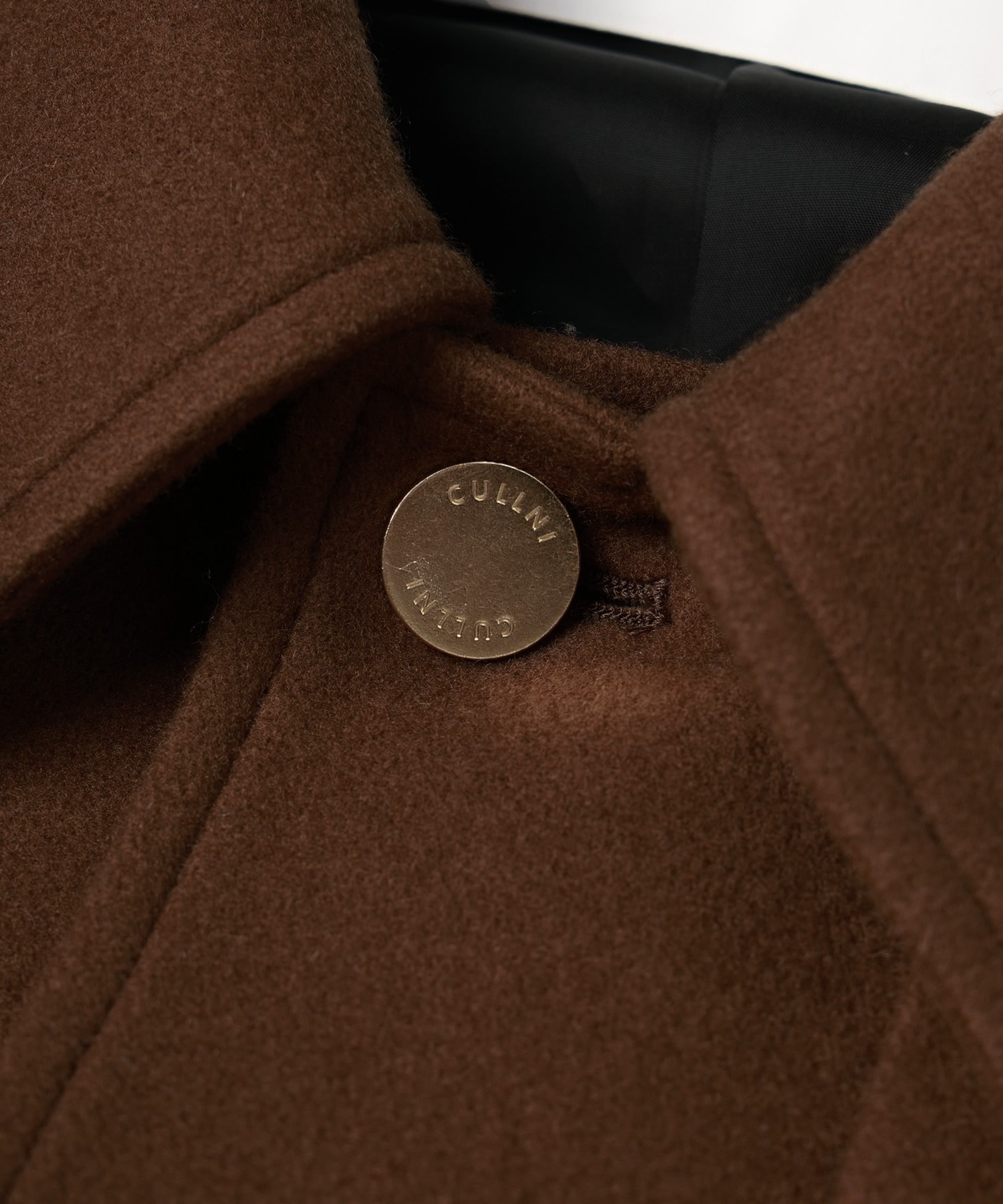 Lamb Wool Melton Layerd Long Coat CULLNI