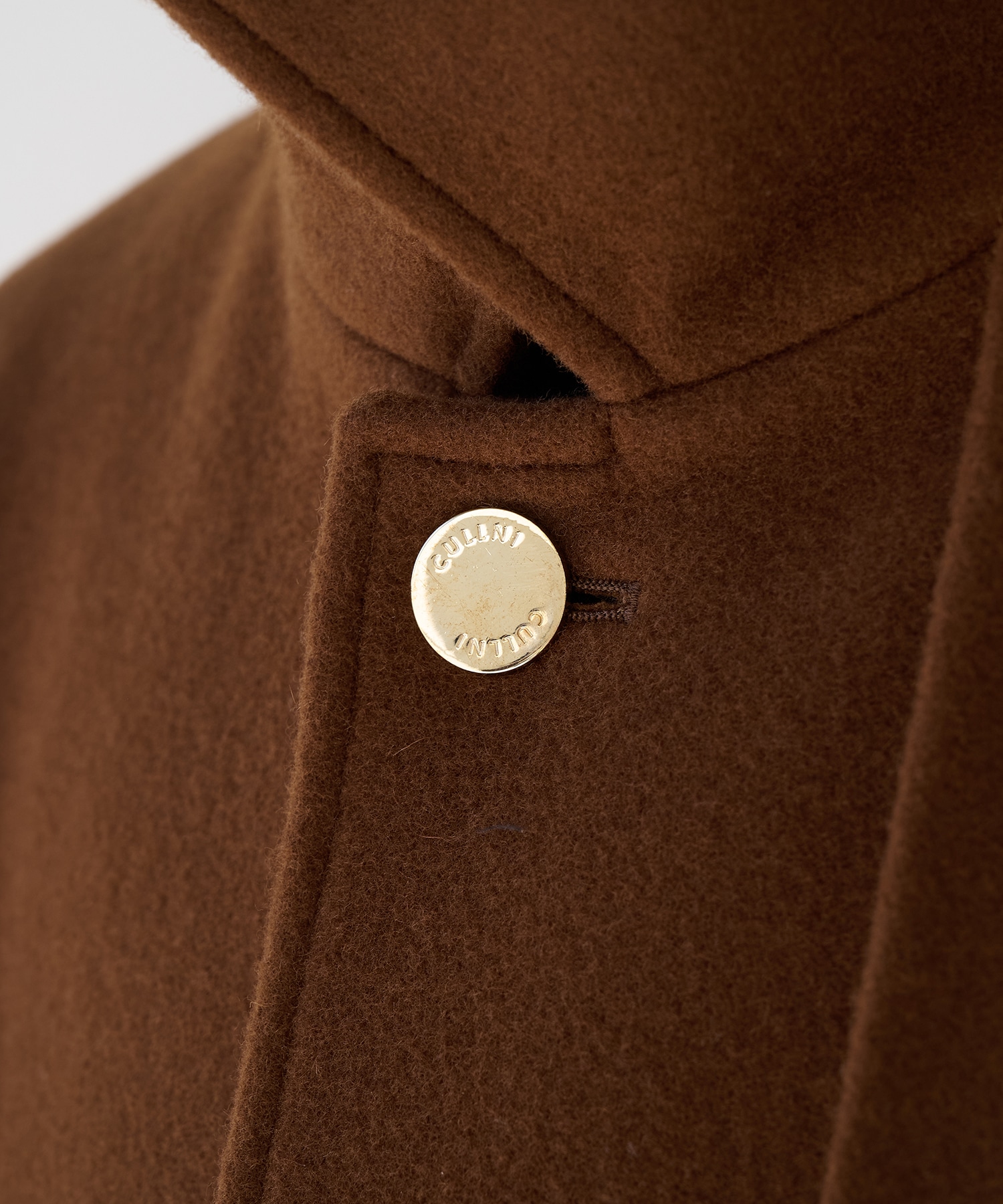 Lamb Wool Melton Layerd Long Coat CULLNI