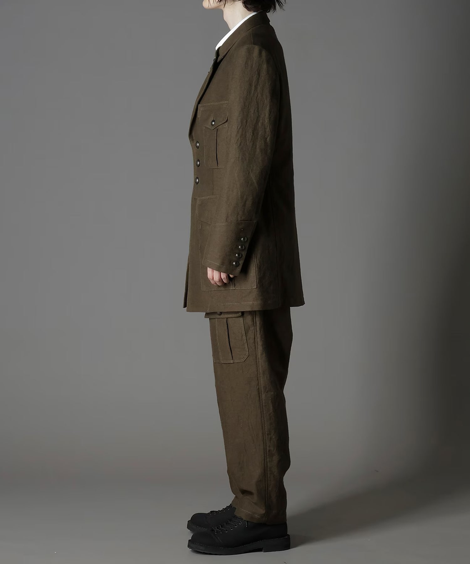 COTTON FLAX MOLESKIN BC BENTZ MILITARY JACKET GroundY