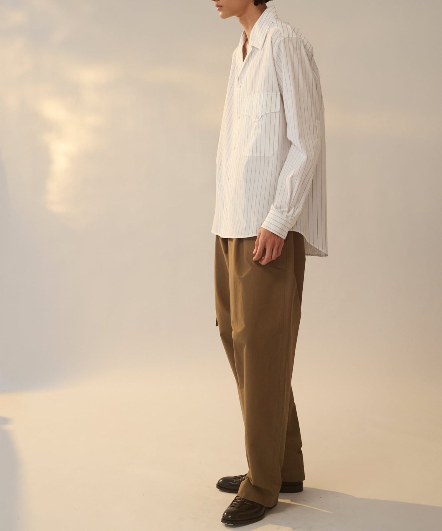 Wide Set Open Collar Shirt UJOH HOMME