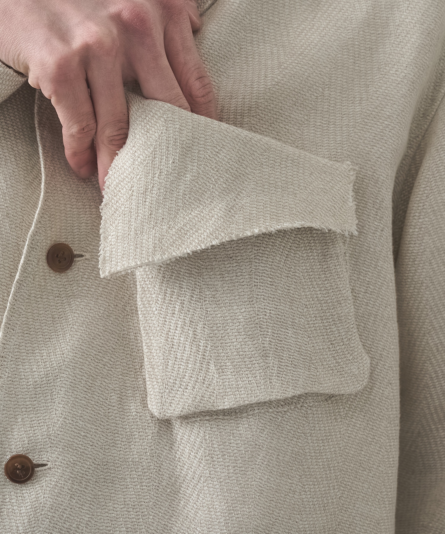 リネンオープンカラーシャツ sulvam