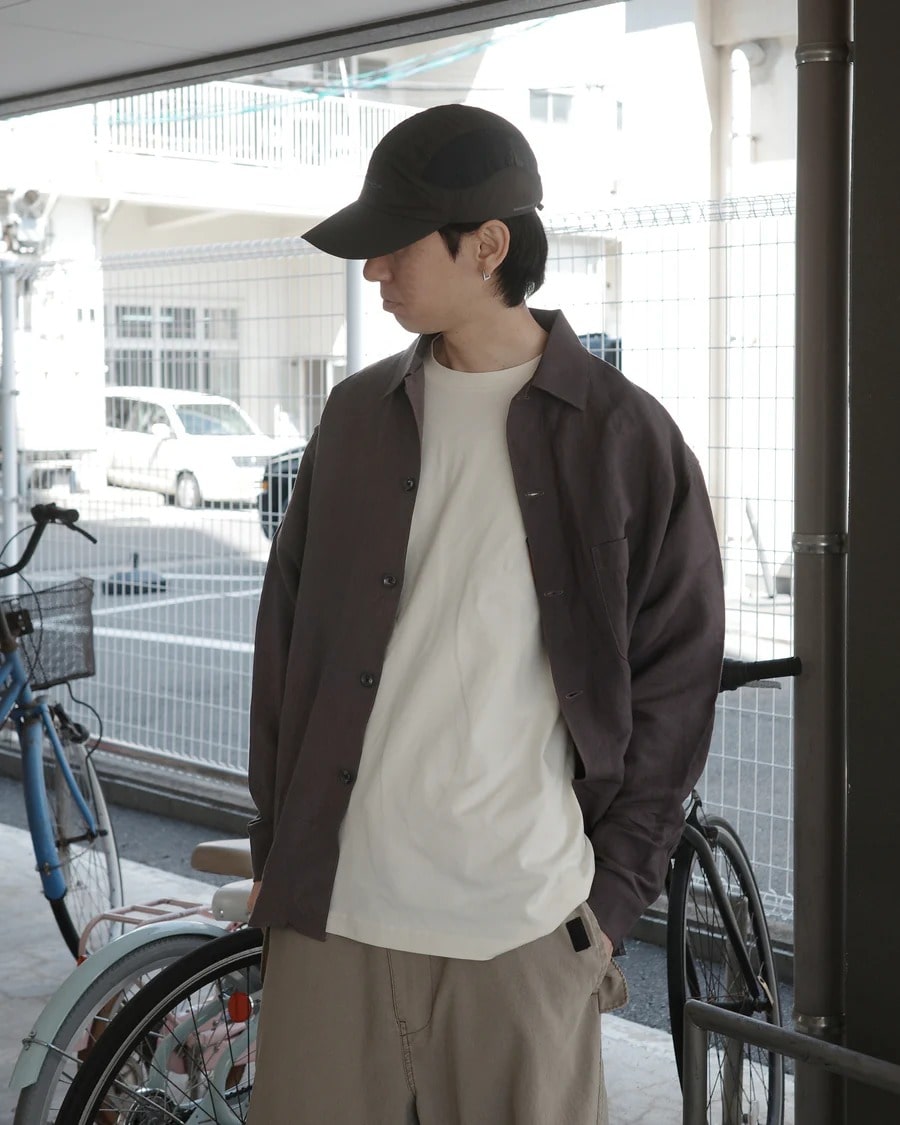 DRAPE LINE OPEN COLLOR SHIRTS ANACHRONORM