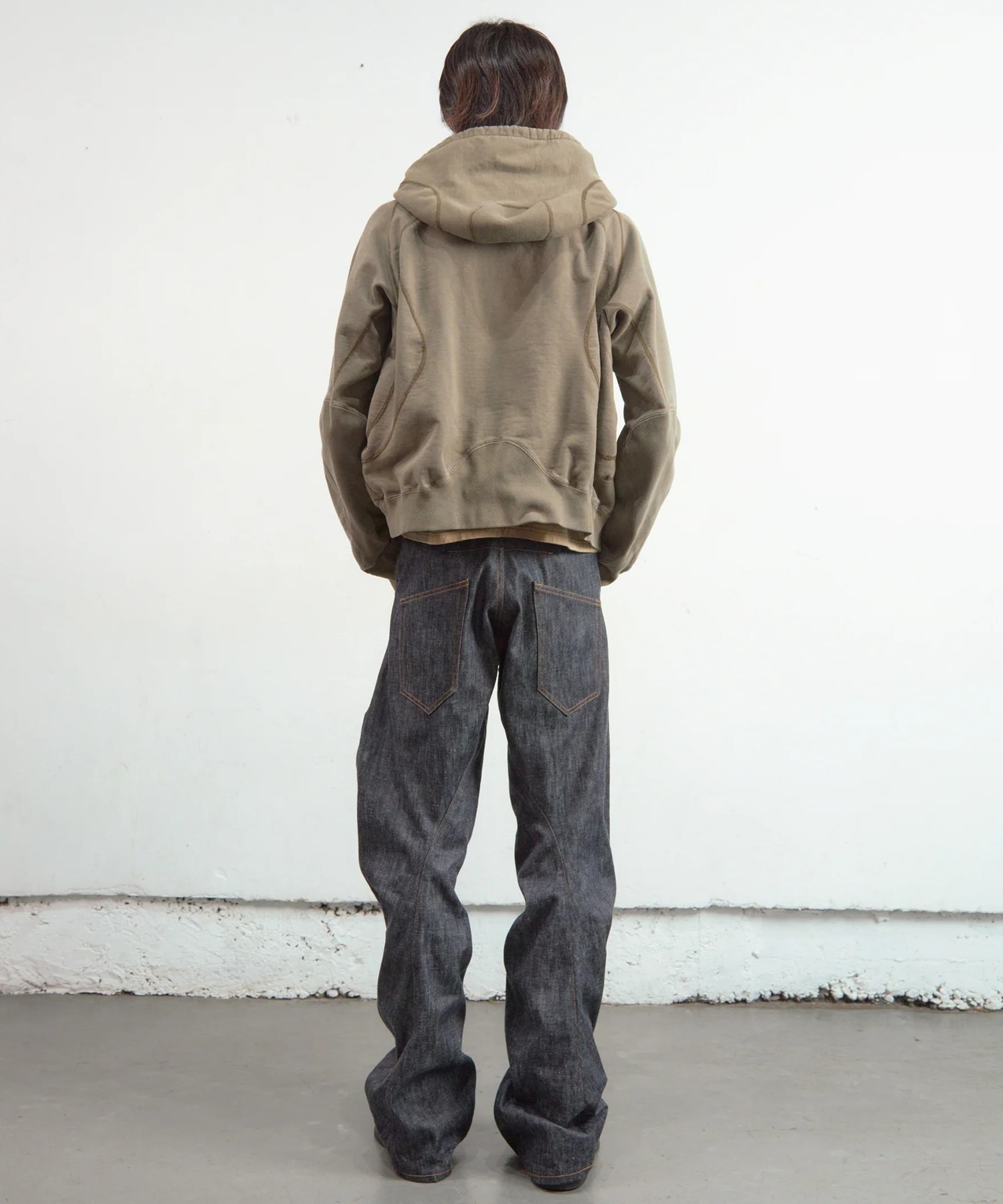 PANELED ZIP UP HOODIE NVRFRGT