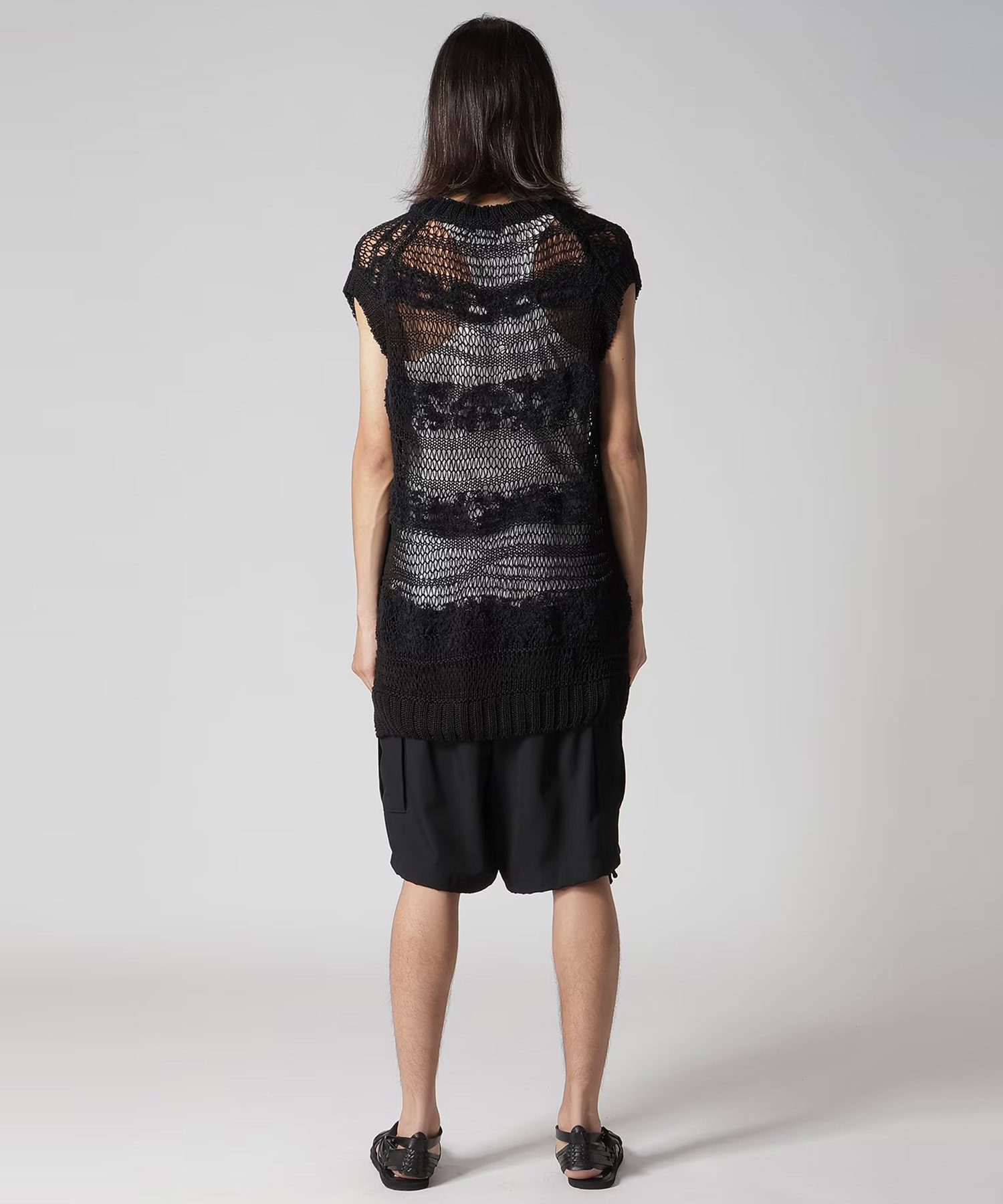 ボーダー切り替えV ベスト Yohji Yamamoto