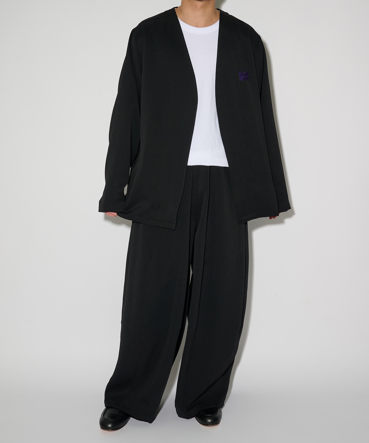 別注 Papillon Emb. H.D. Track Pant - Art Pique Pleats NEEDLES