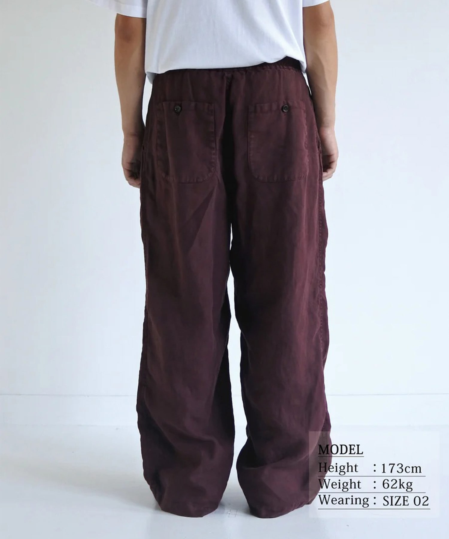 SULFUR DYED LINEN WIDE EASY PANTS ANACHRONORM