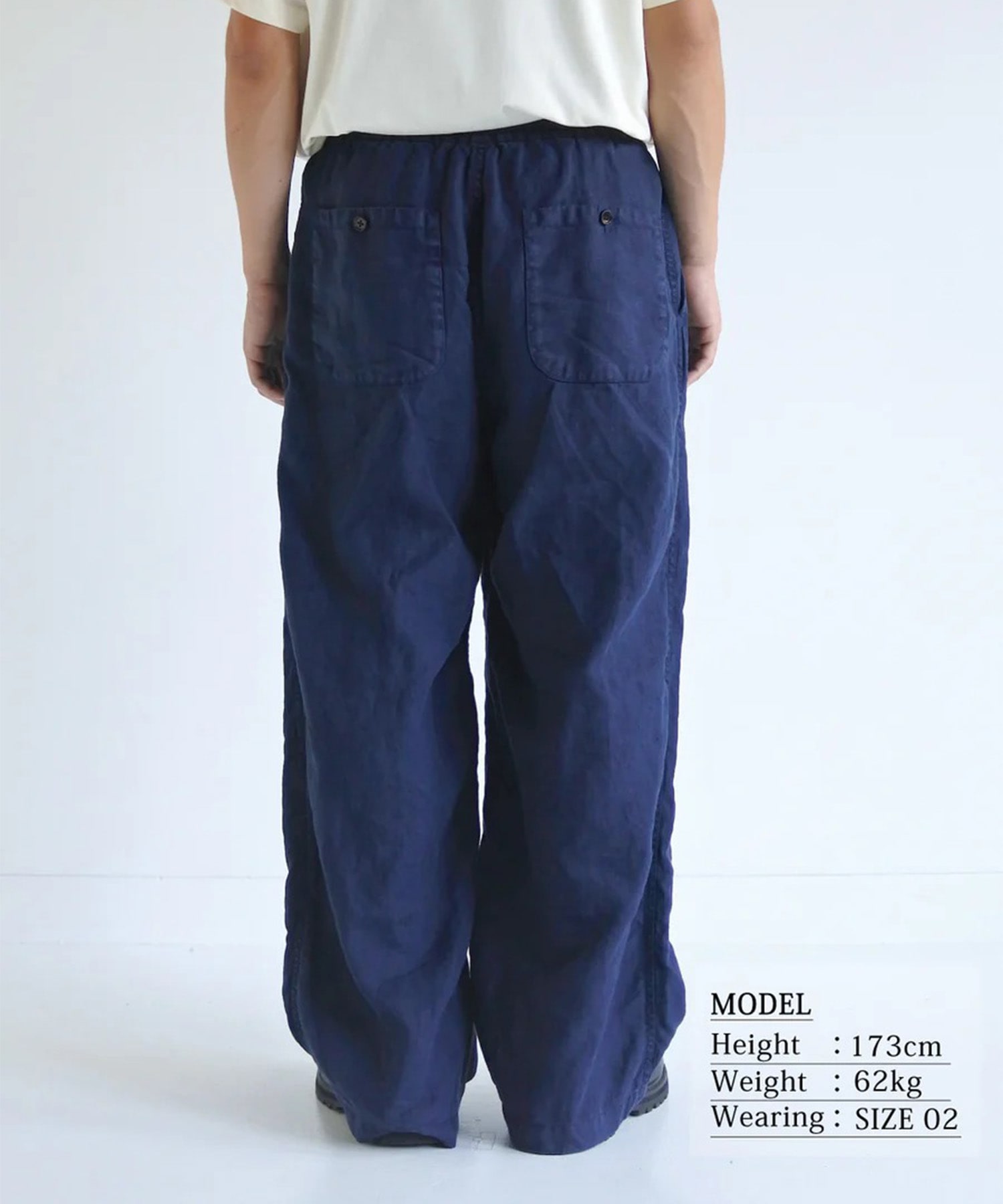 SULFUR DYED LINEN WIDE EASY PANTS ANACHRONORM