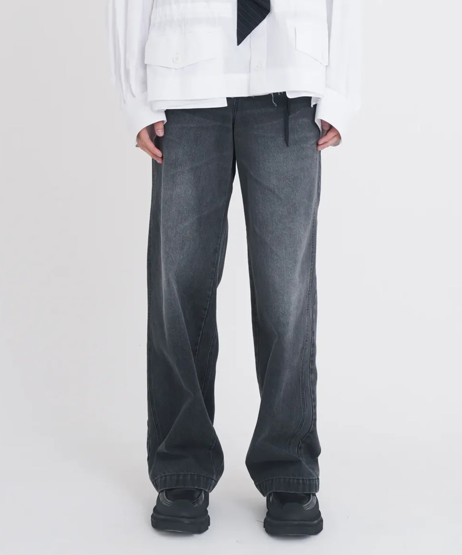 DOUBLE KNEE DENIM PANTS TAMME