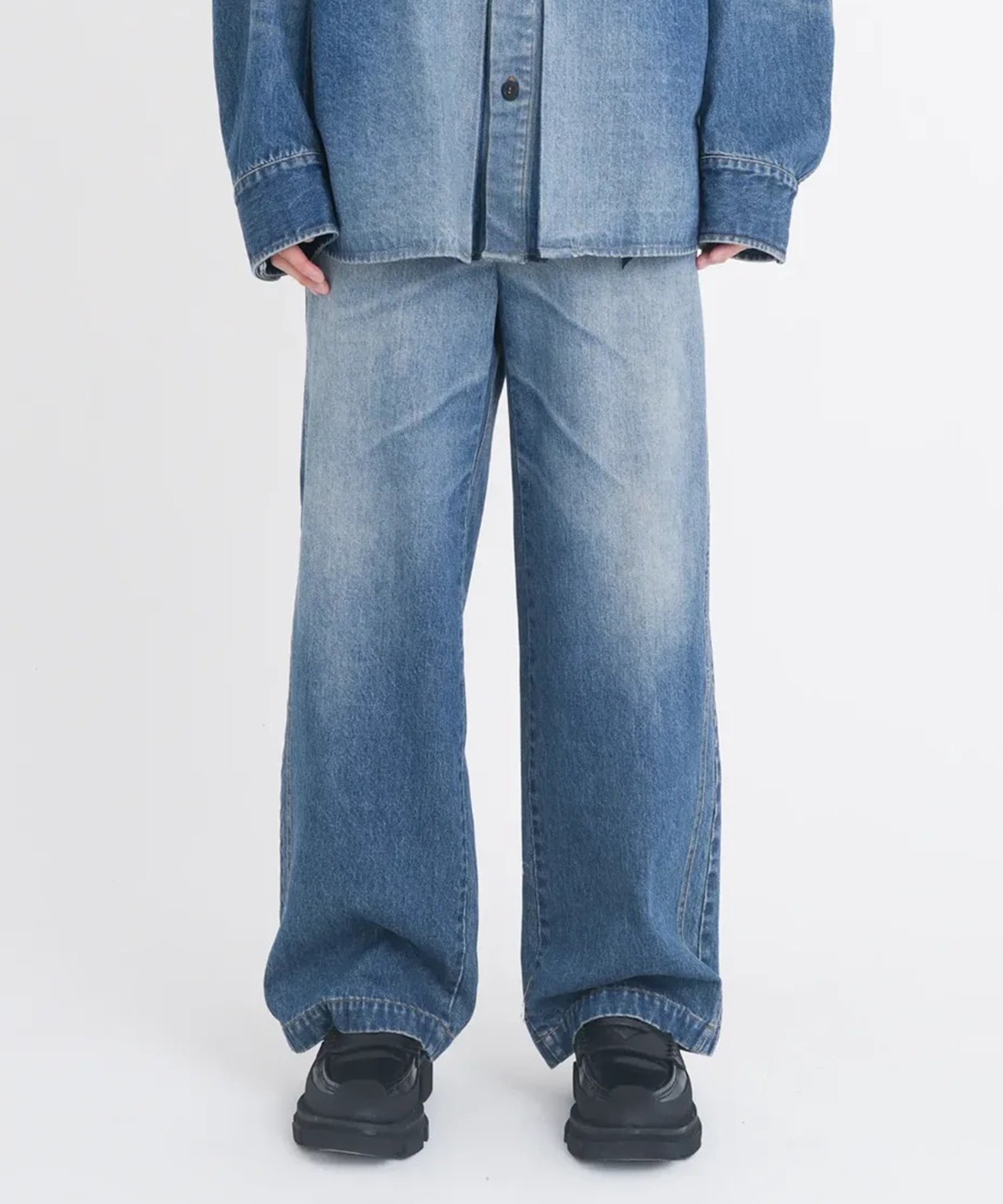 DOUBLE KNEE DENIM PANTS TAMME