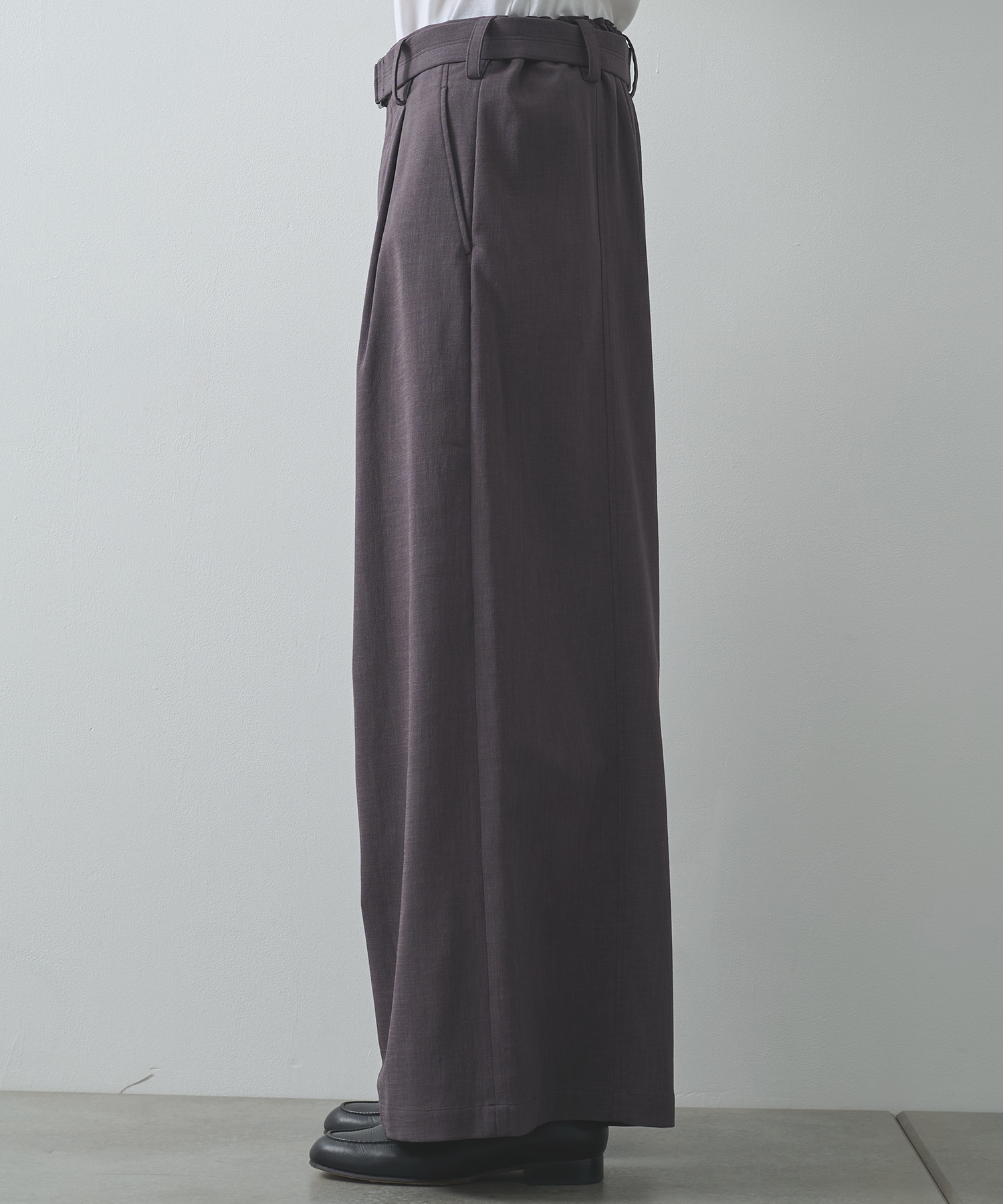 別注 Belted Wide Flare Pants UJOH HOMME