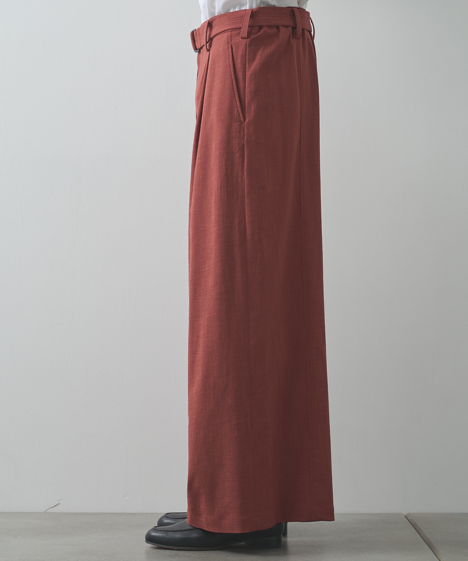 別注 Belted Wide Flare Pants UJOH HOMME