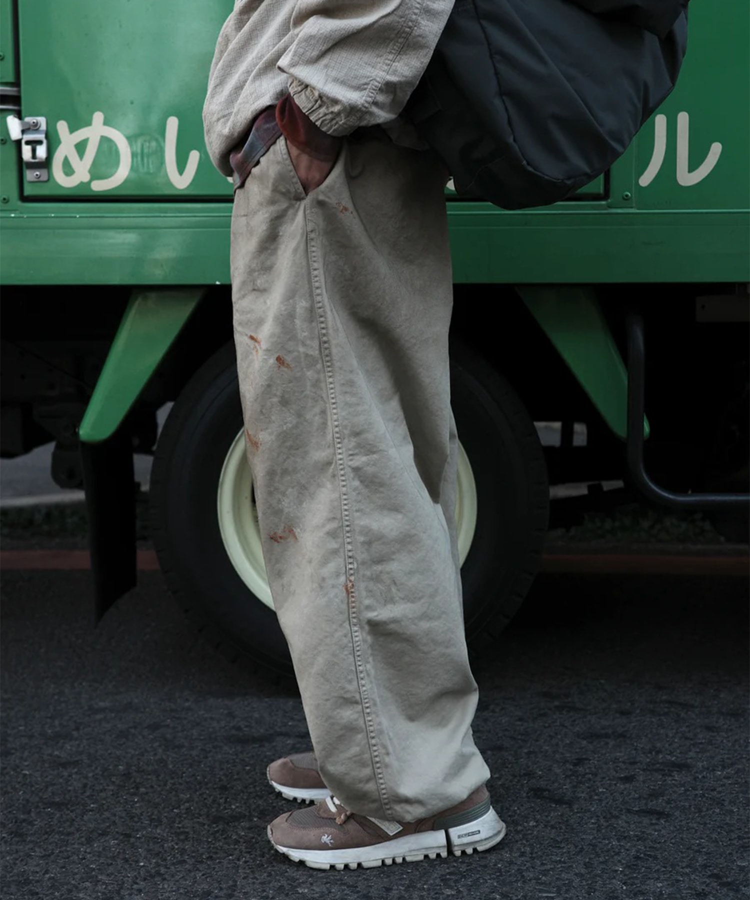 DIRTWORK WIDE CHINO TROUSERS ANACHRONORM