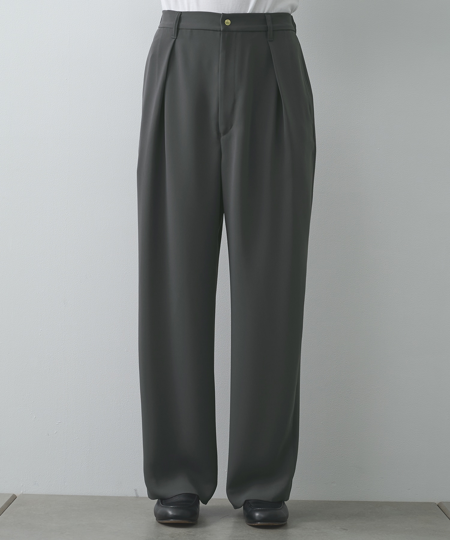 Double Cloth Tuck Wide Pant CULLNI