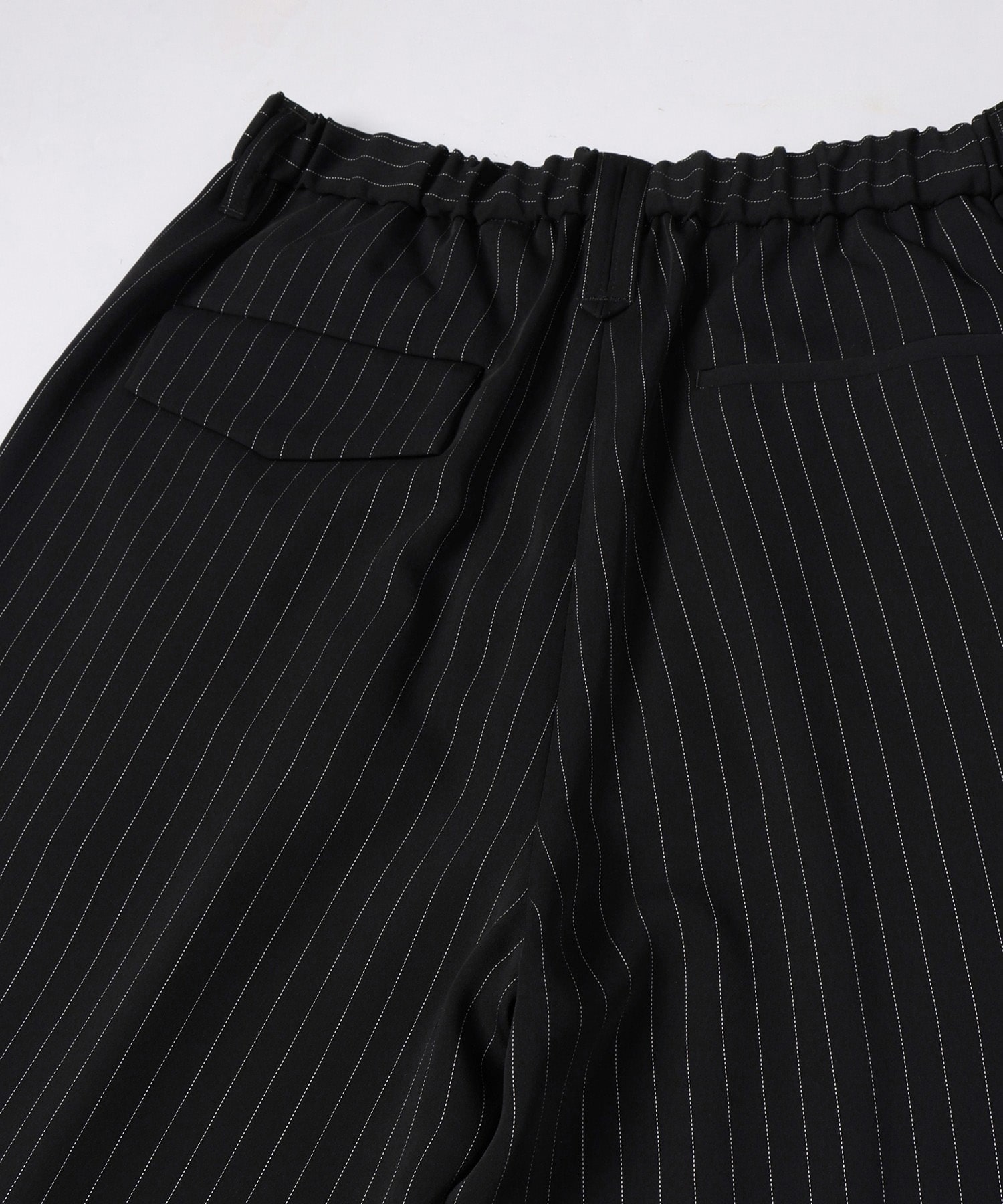 Stripe Double Cloth Tuck Wide Pant CULLNI