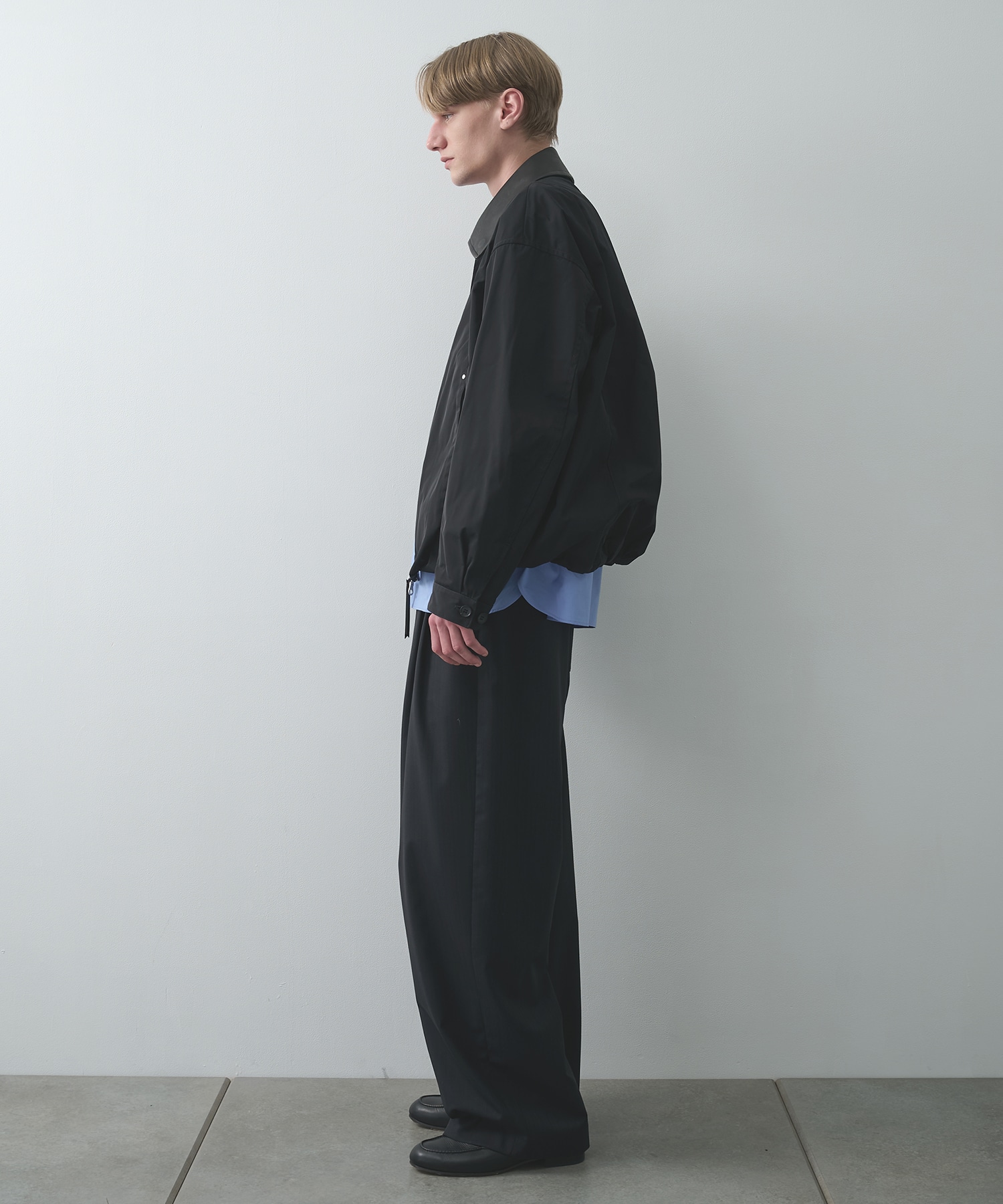 Leather collar Balloon Blouson STUDIOUS