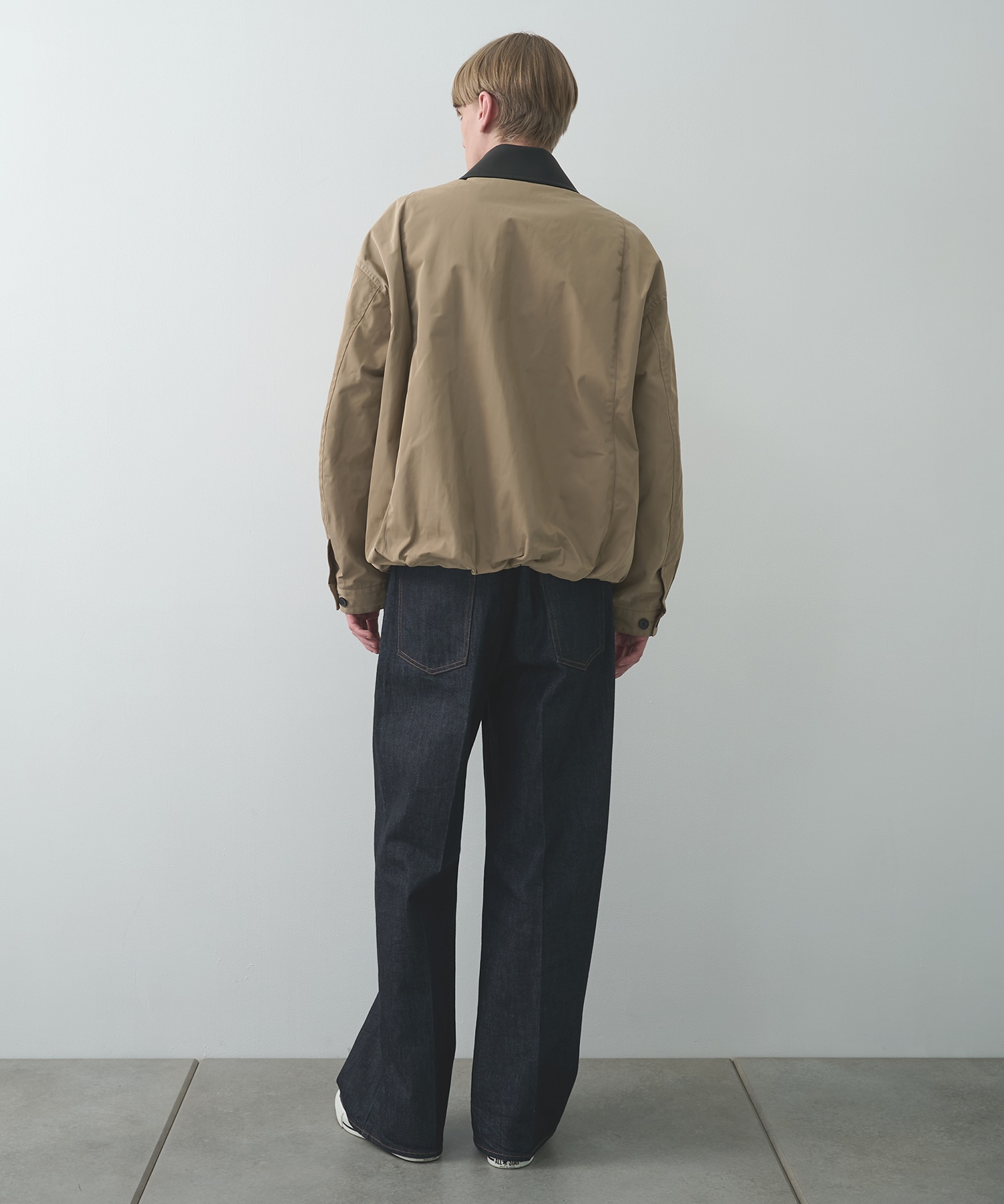 Leather collar Balloon Blouson STUDIOUS