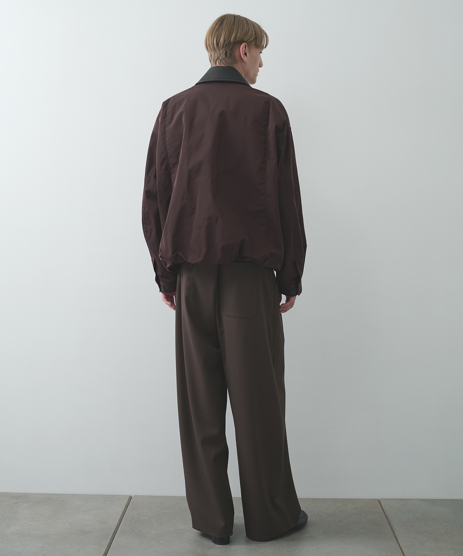 Leather collar Balloon Blouson STUDIOUS