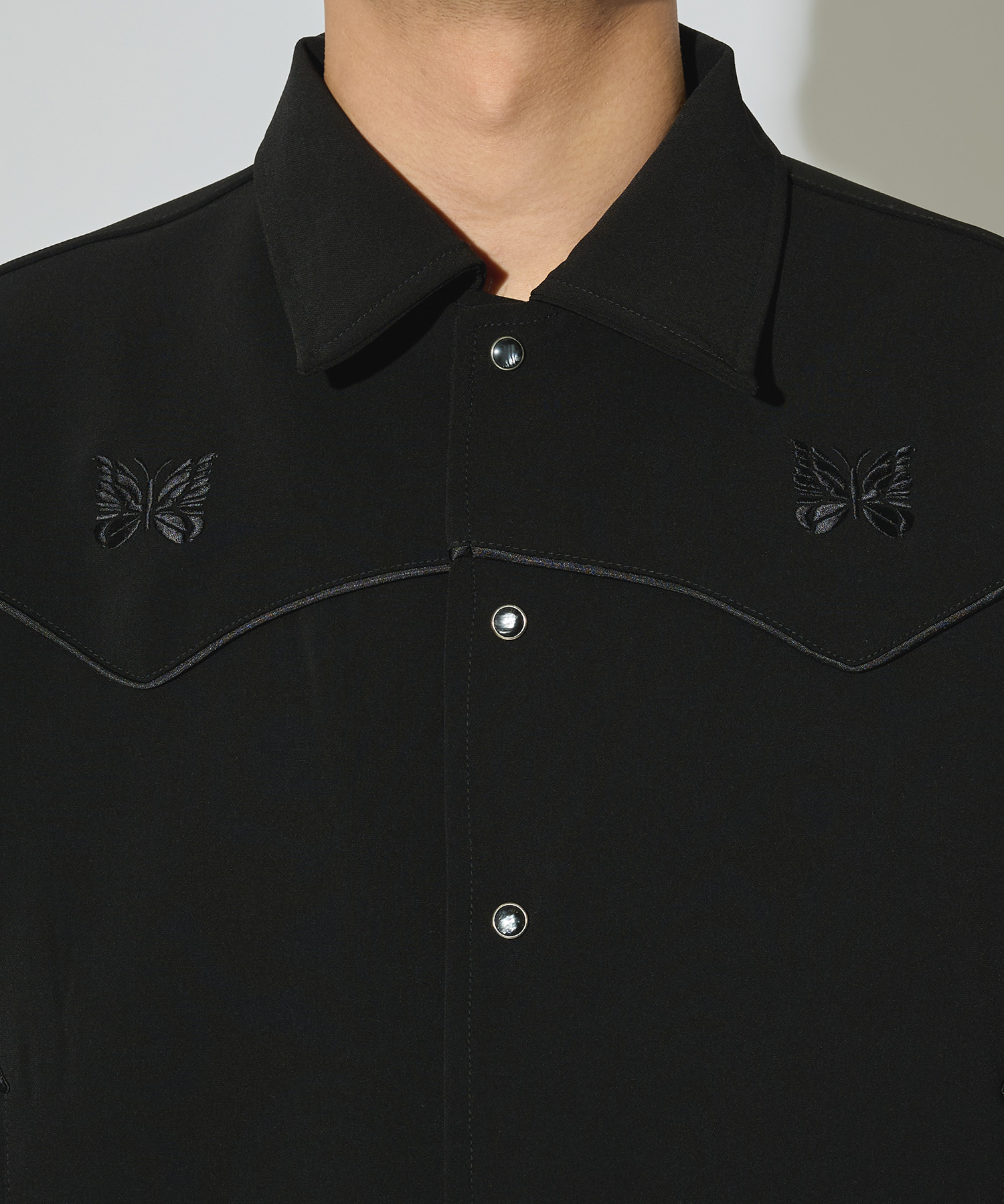 別注 Piping Cowboy Jacket - Poly Double Cloth NEEDLES