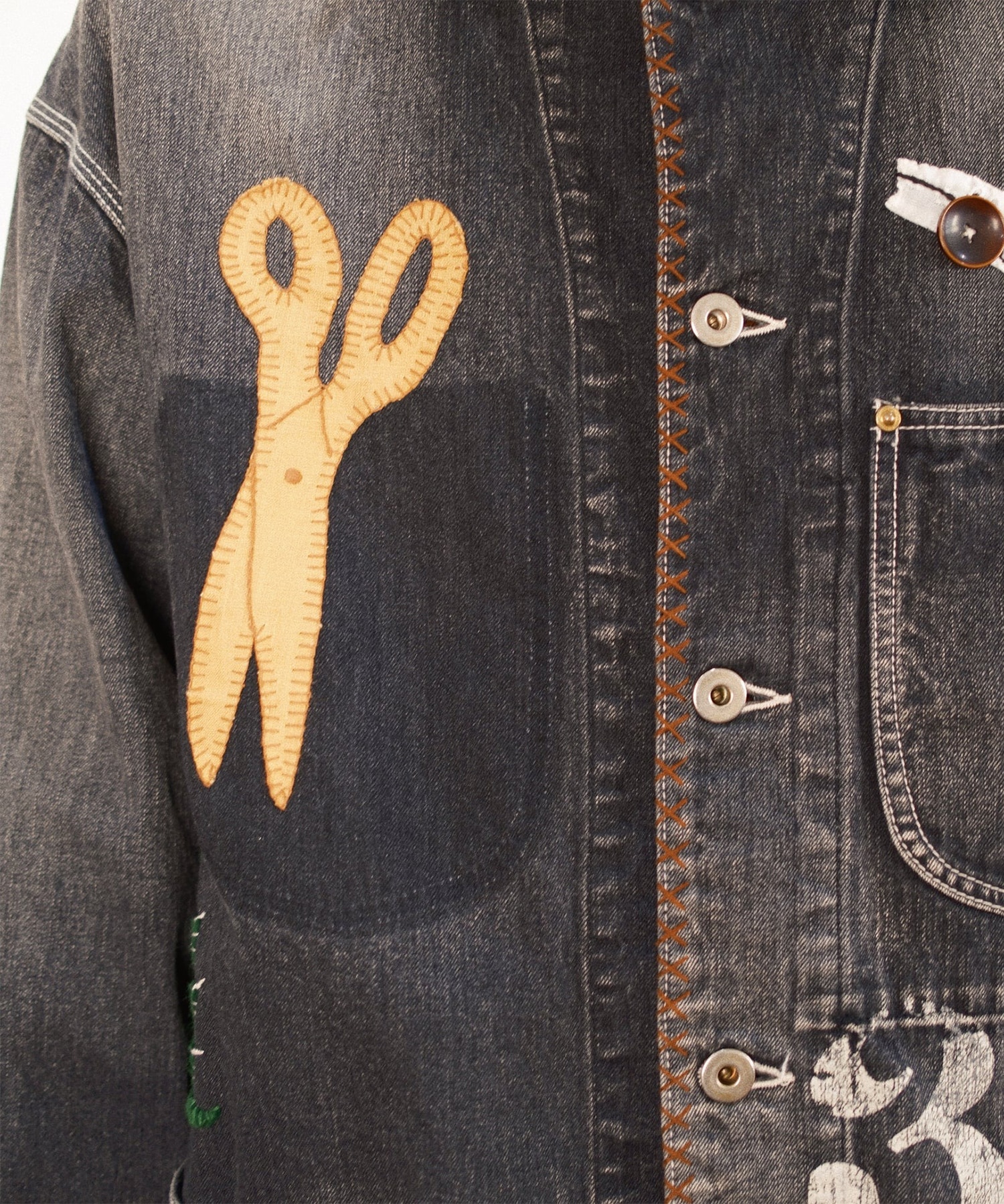 Hand-Embroidered Denim Coverall KHOKI