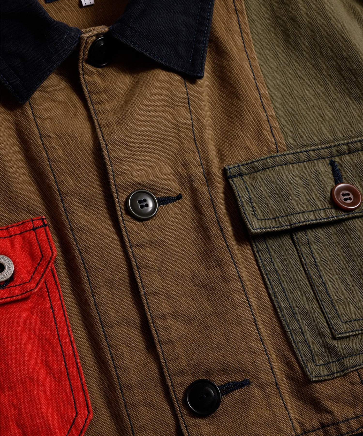 PACHWORK COVERALL JACKET RINSE FDMTL