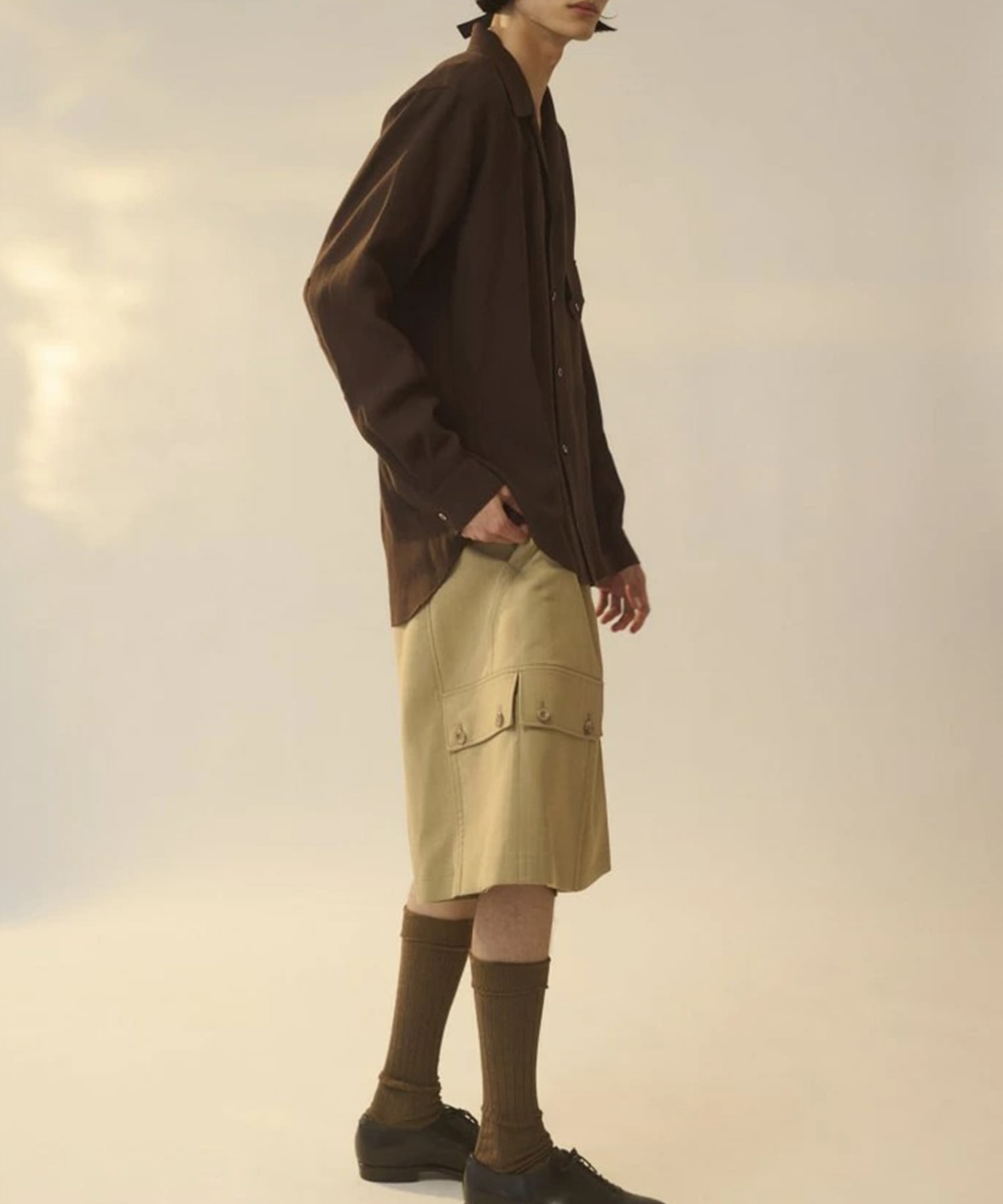 Wide Set Open Collar Shirt UJOH HOMME