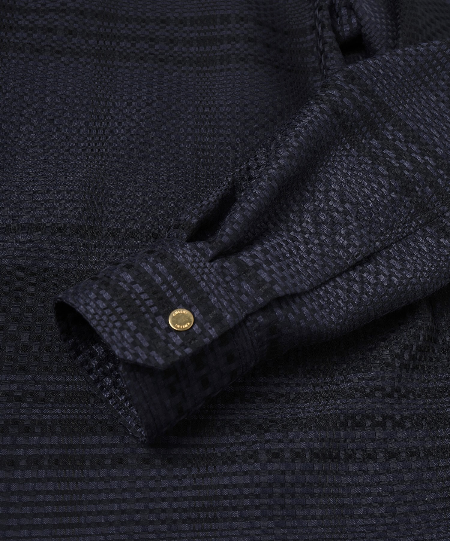 Sheer Tile Check Chin Tab Shirt CULLNI