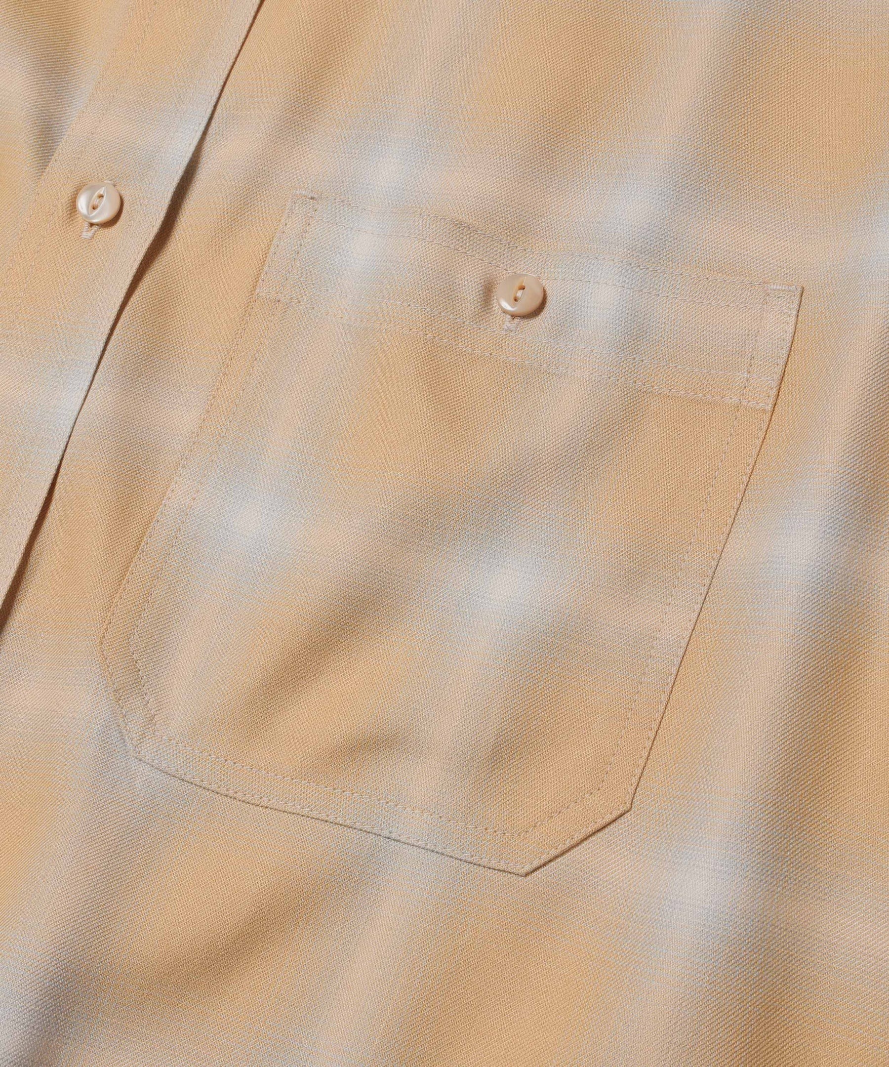 RAYON OMBRE CHECK /WORK SHIRT MR.OLIVE