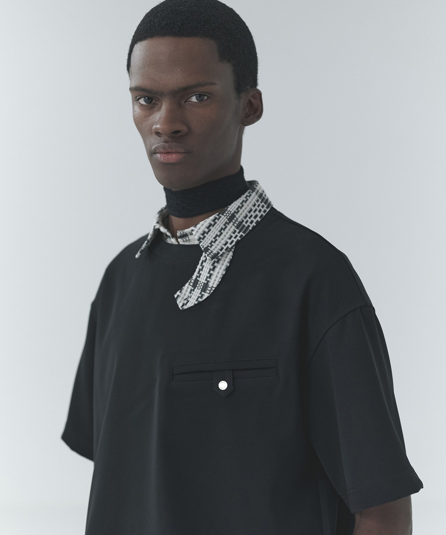 Dry Twill Button-Tab Pocket Short Sleeve Pullover CULLNI